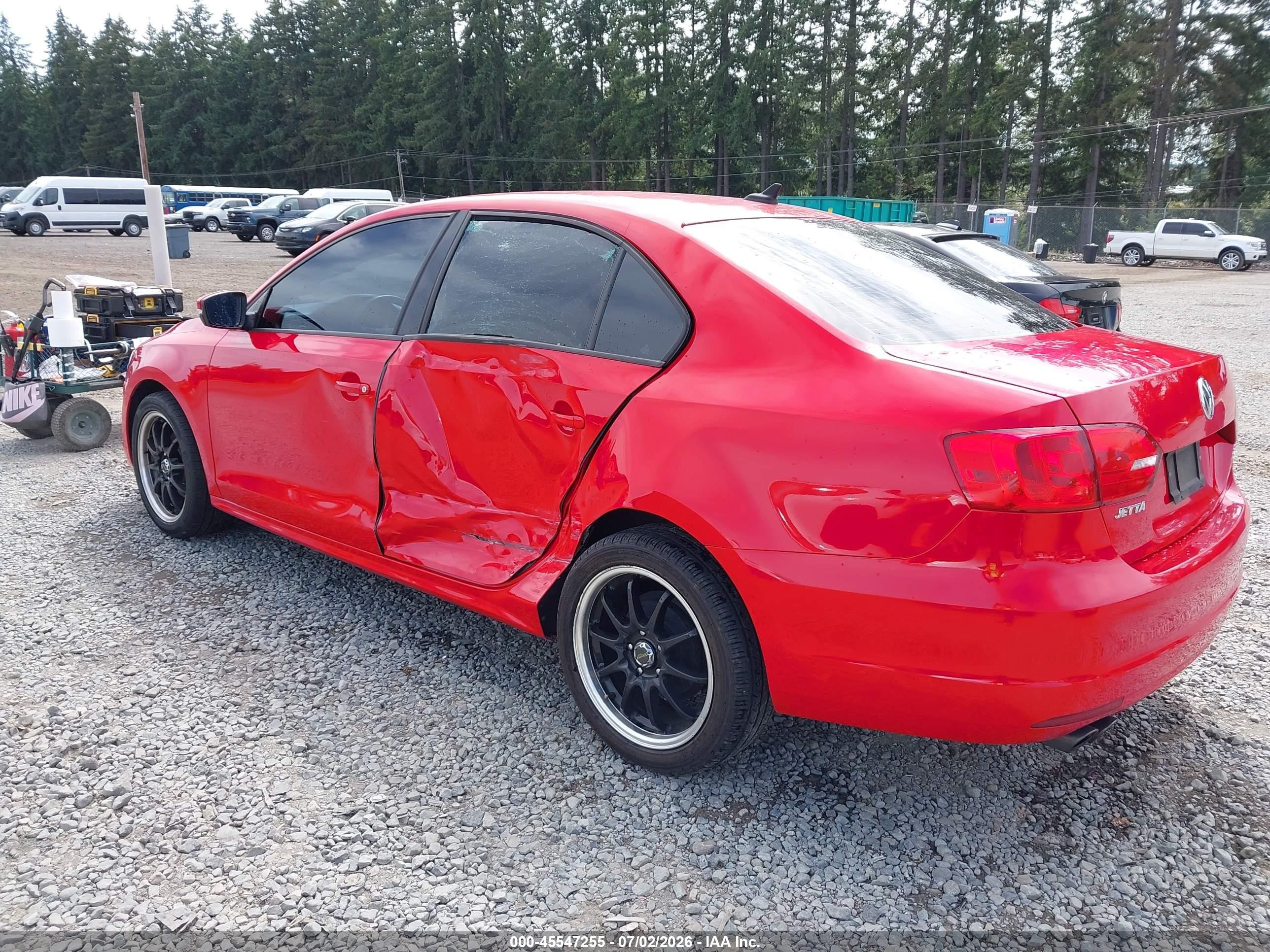 2012 Volkswagen Jetta 2.5l Se Red vin: 3VWDP7AJ6CM355895