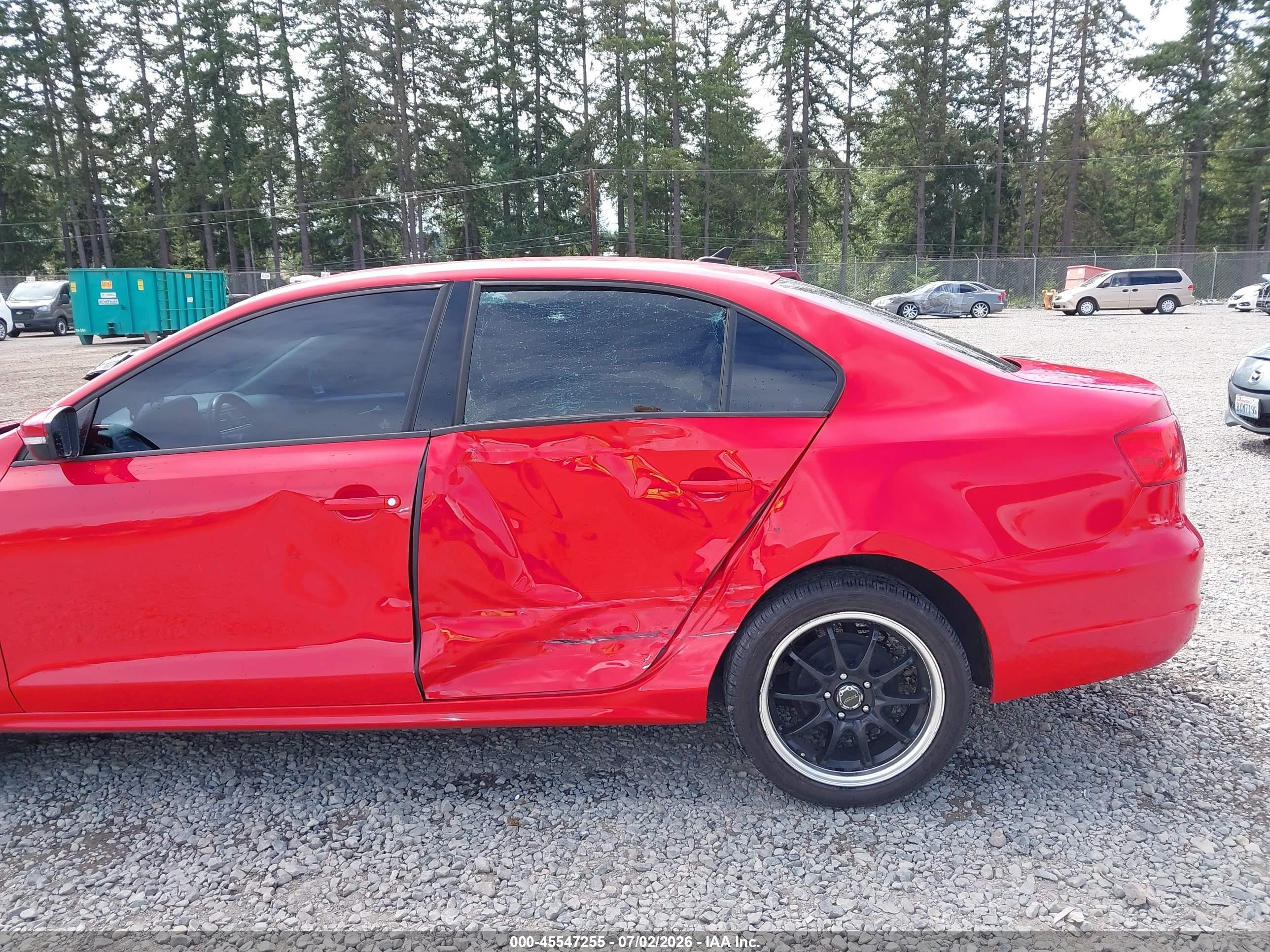2012 Volkswagen Jetta 2.5l Se Red vin: 3VWDP7AJ6CM355895