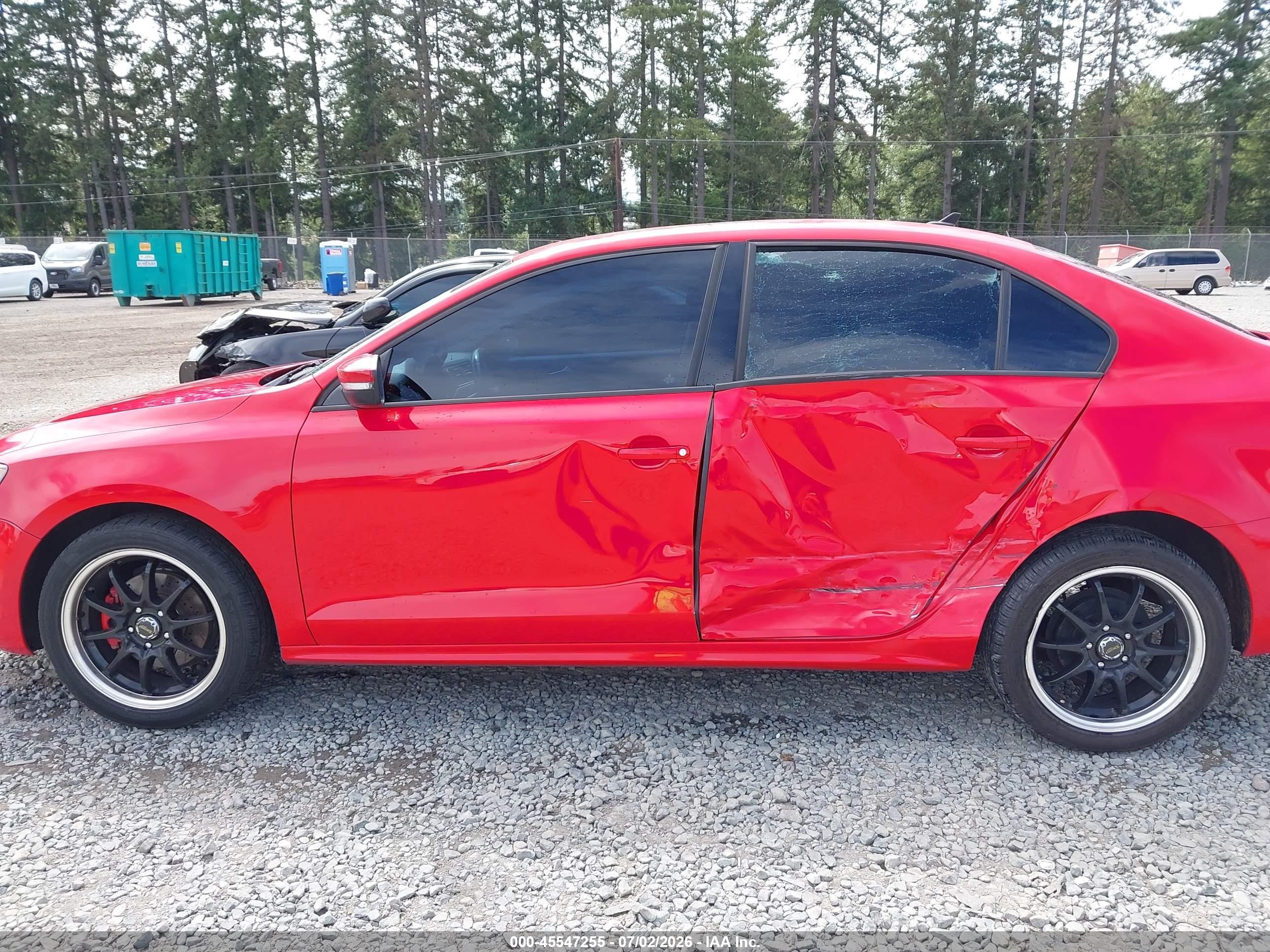 2012 Volkswagen Jetta 2.5l Se Red vin: 3VWDP7AJ6CM355895