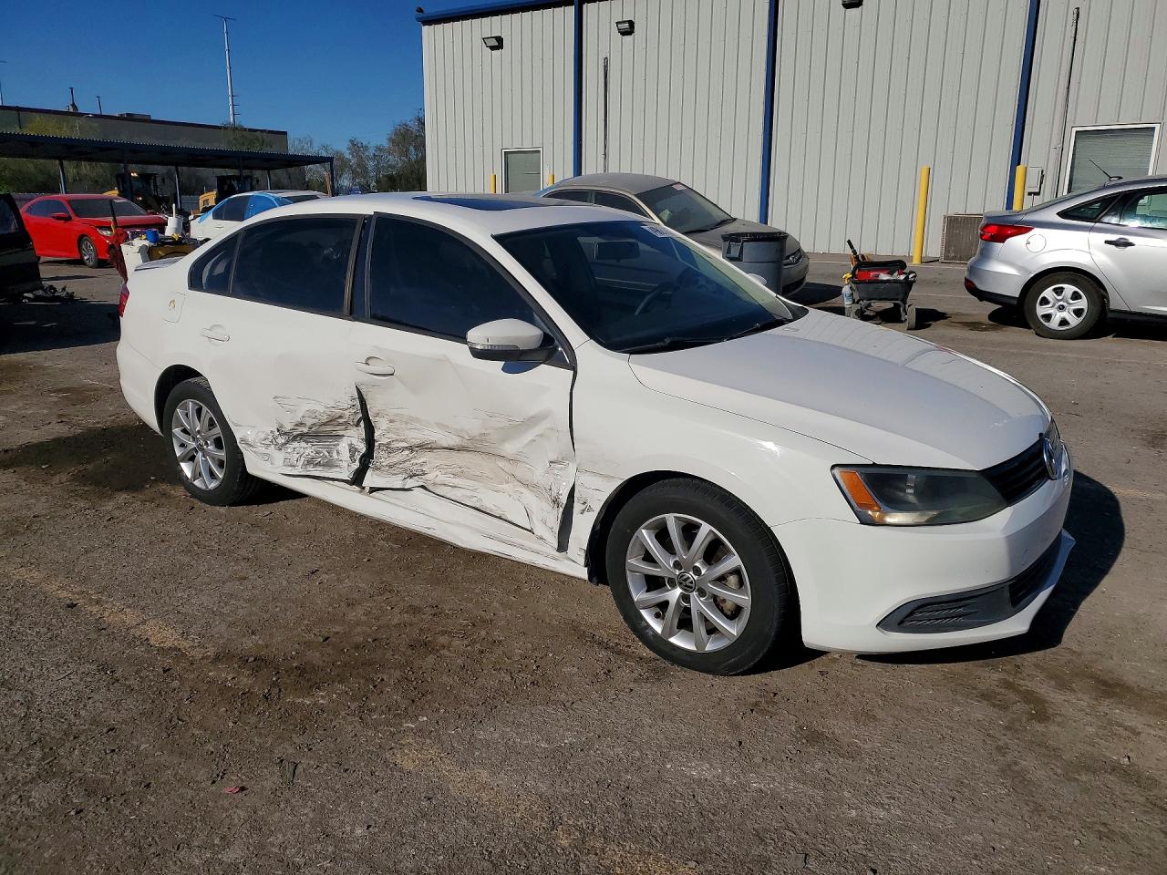 2012 Volkswagen Jetta Se White vin: 3VWDP7AJ6CM365505