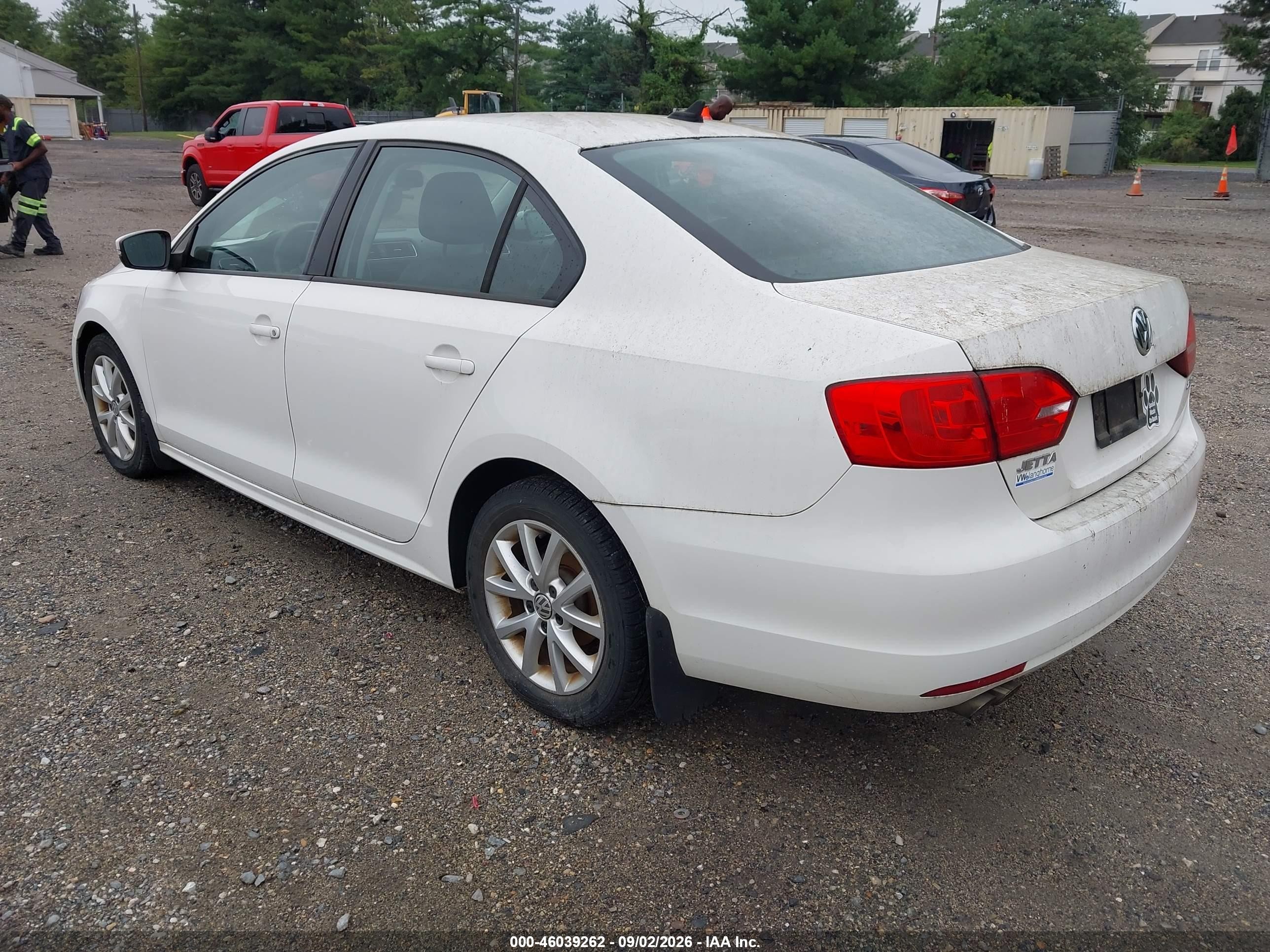 2012 Volkswagen Jetta 2.5l Se White vin: 3VWDP7AJ6CM368484