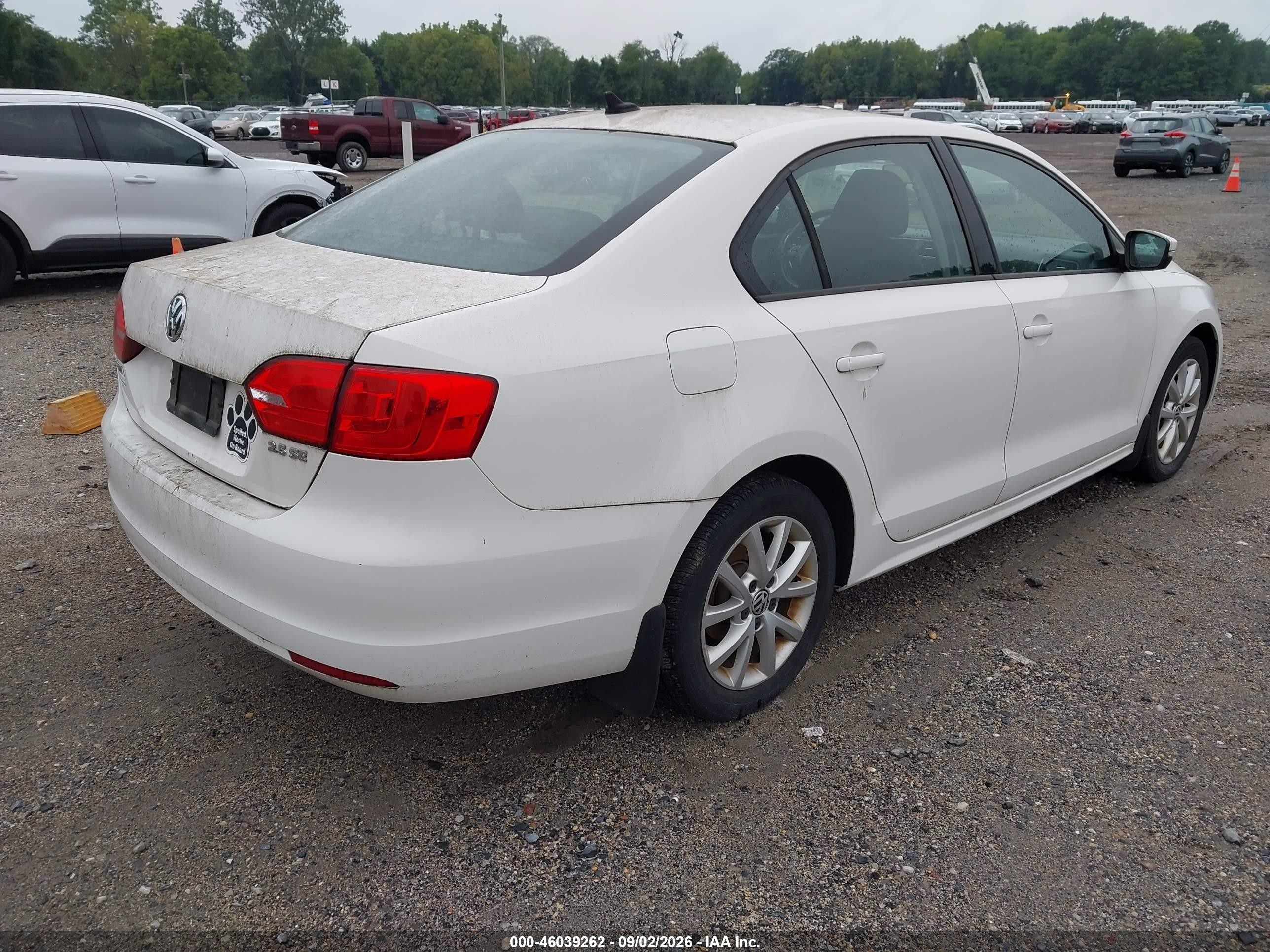 2012 Volkswagen Jetta 2.5l Se White vin: 3VWDP7AJ6CM368484