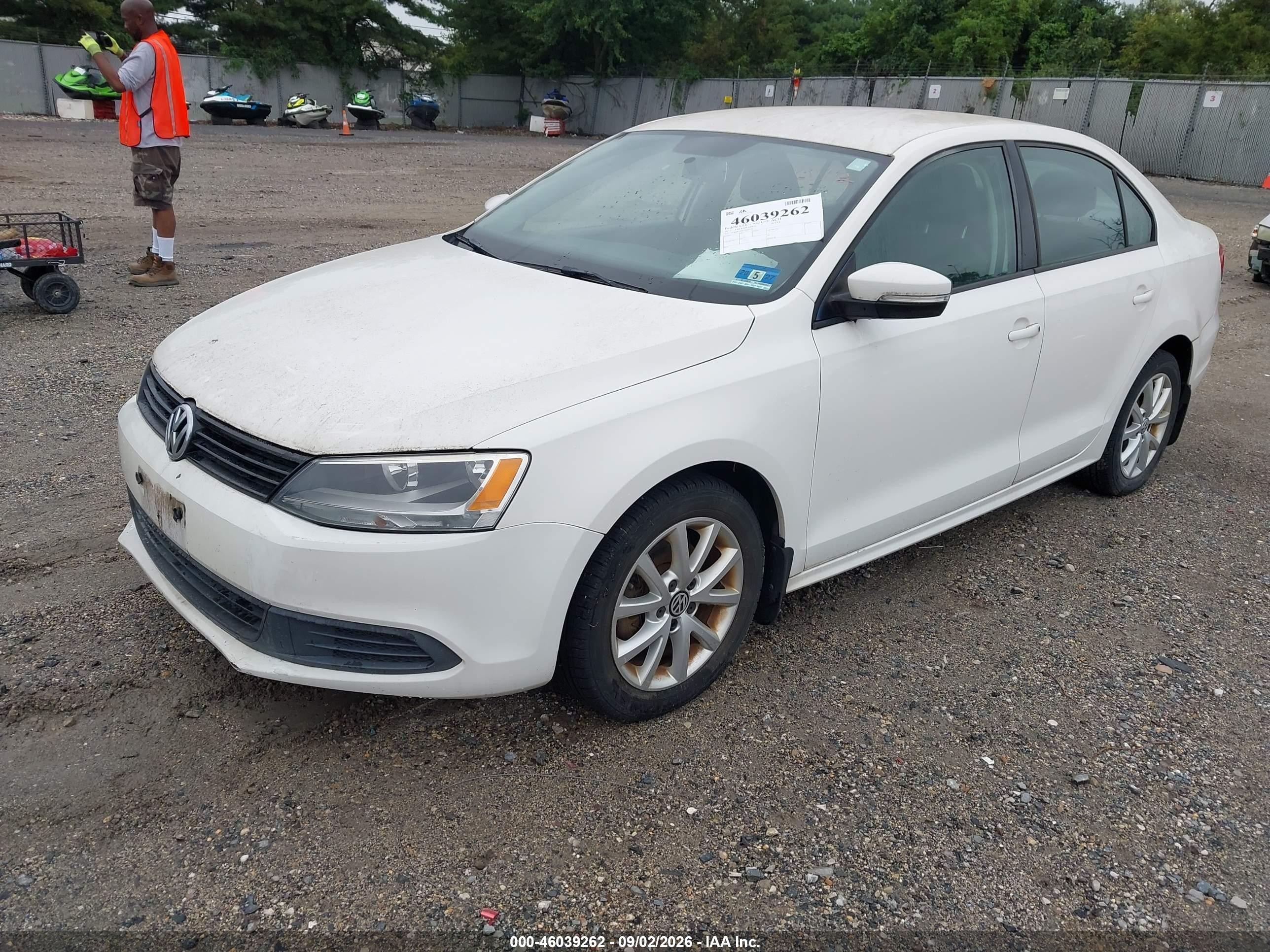 2012 Volkswagen Jetta 2.5l Se White vin: 3VWDP7AJ6CM368484
