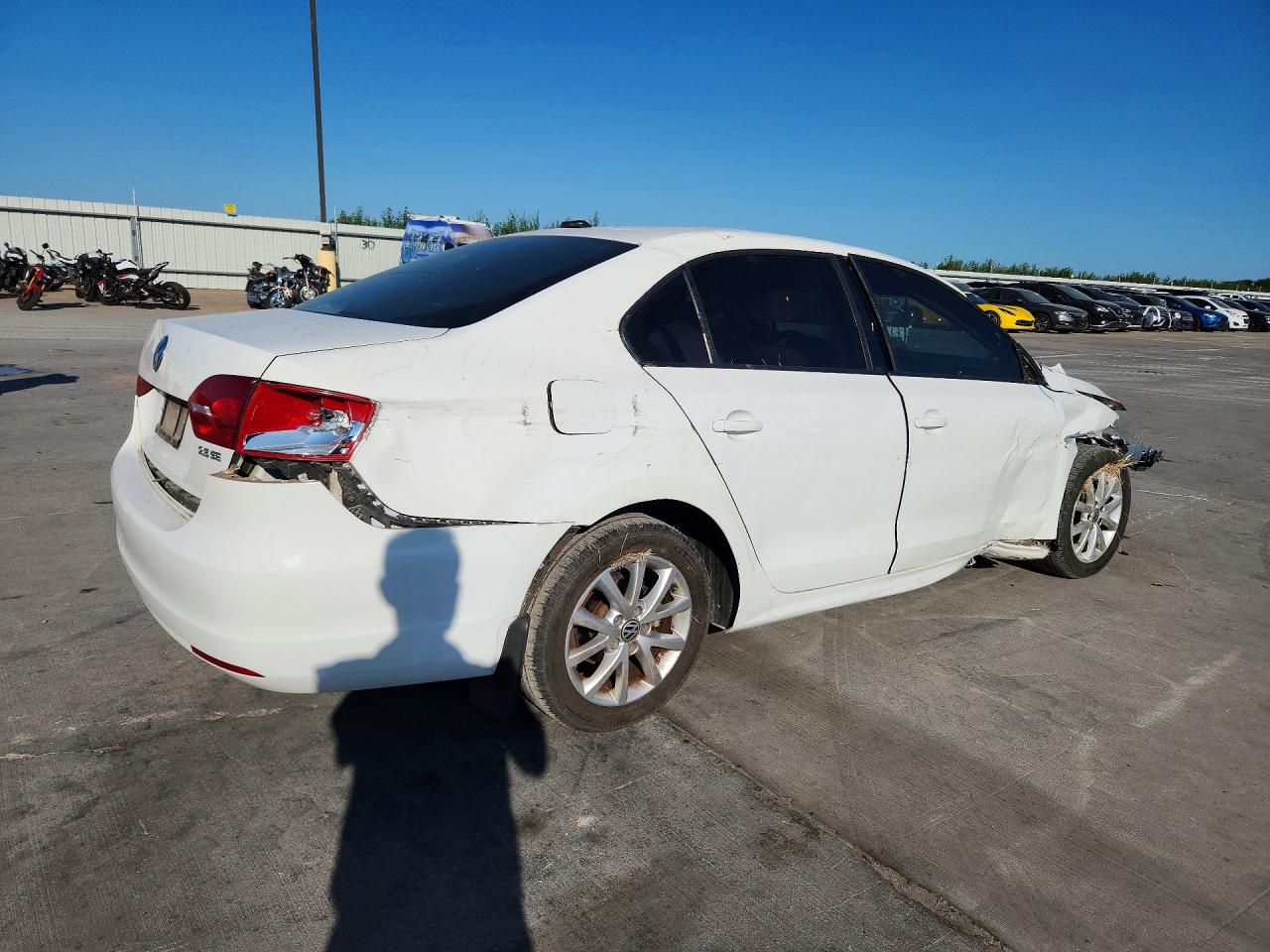 2012 Volkswagen Jetta Se White vin: 3VWDP7AJ6CM415836