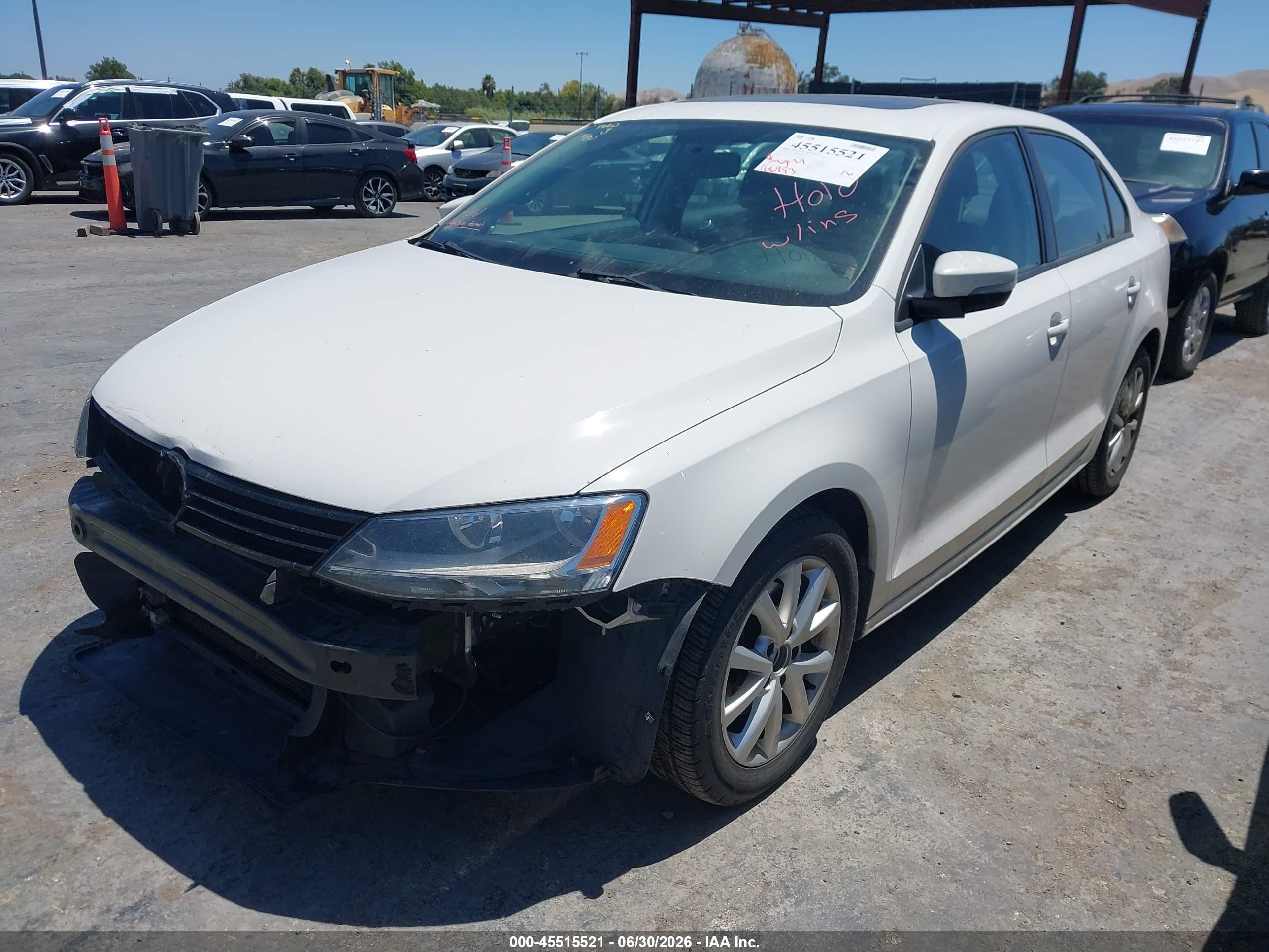 2012 Volkswagen Jetta 2.5l Se White vin: 3VWDP7AJ6CM417862