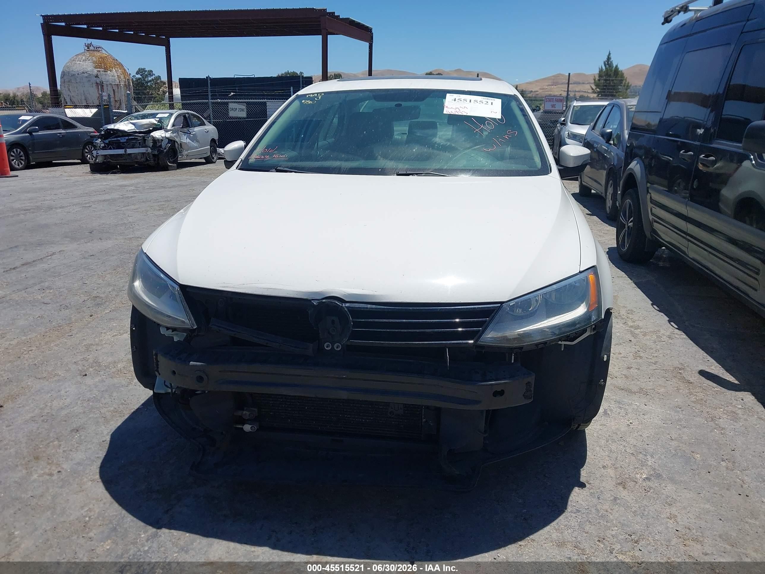 2012 Volkswagen Jetta 2.5l Se White vin: 3VWDP7AJ6CM417862