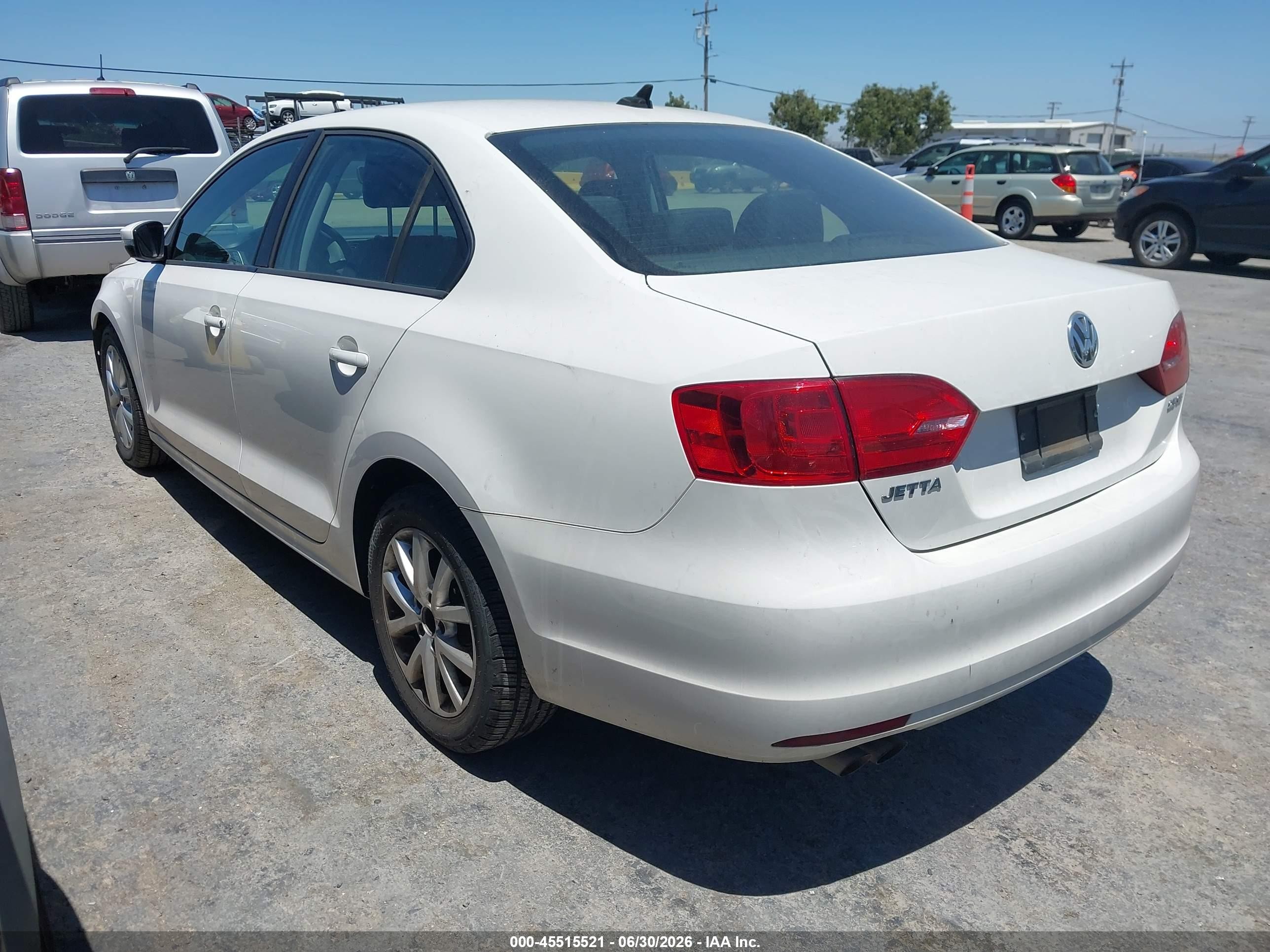 2012 Volkswagen Jetta 2.5l Se White vin: 3VWDP7AJ6CM417862