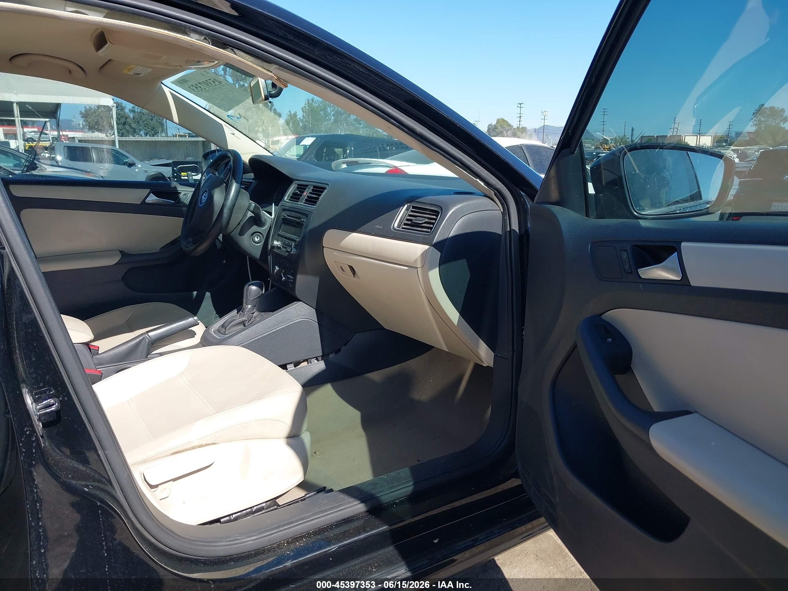 2012 Volkswagen Jetta 2.5l Se Black vin: 3VWDP7AJ6CM450795