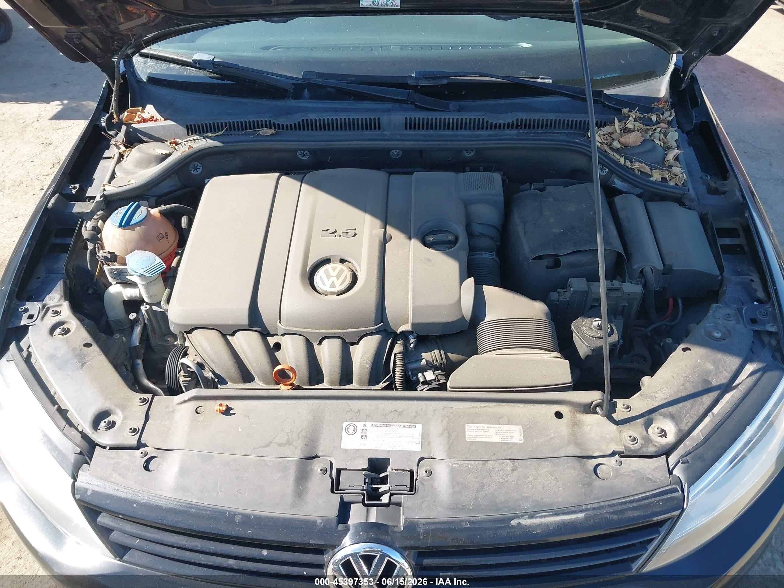 2012 Volkswagen Jetta 2.5l Se Black vin: 3VWDP7AJ6CM450795