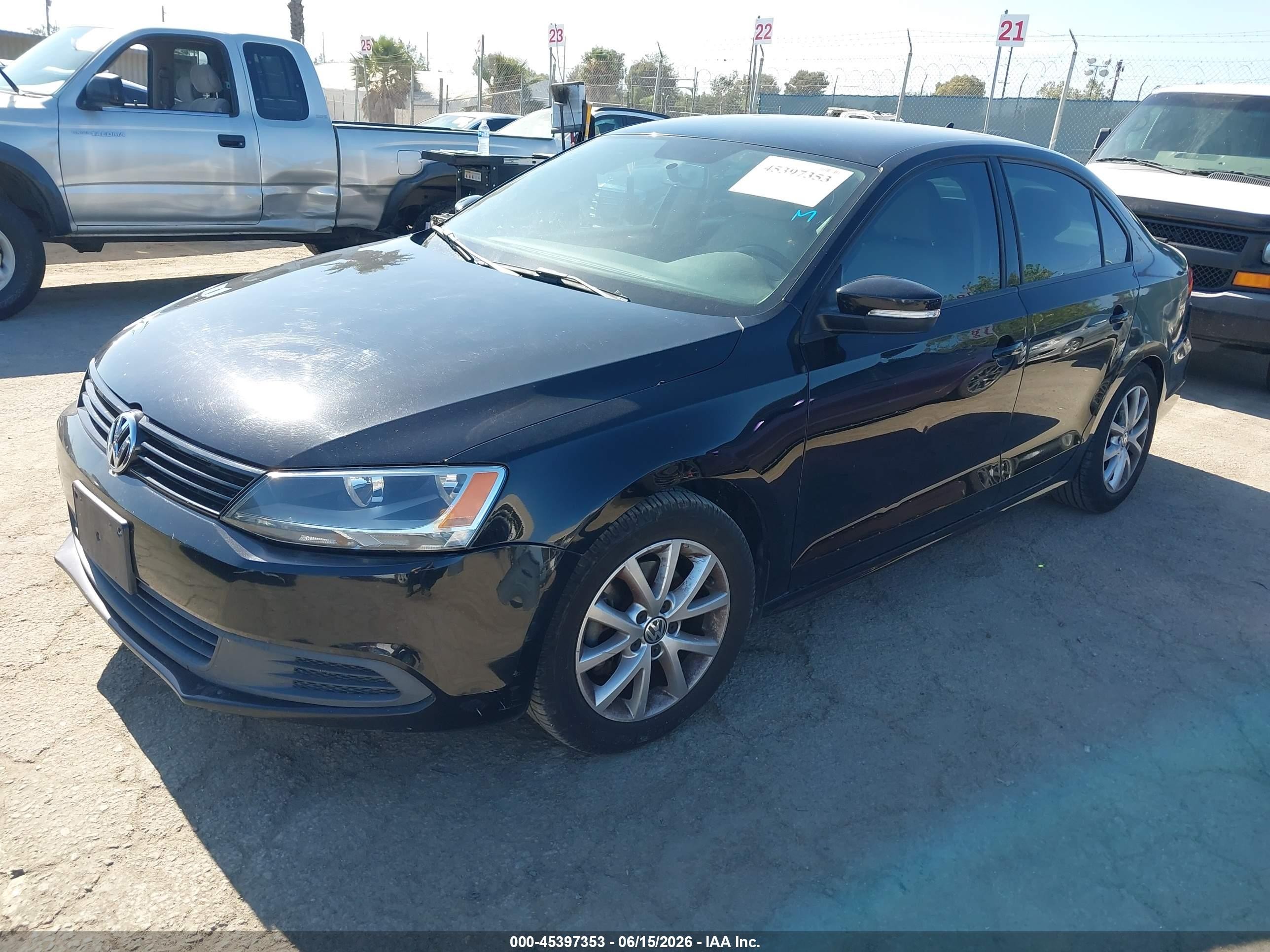 2012 Volkswagen Jetta 2.5l Se Black vin: 3VWDP7AJ6CM450795