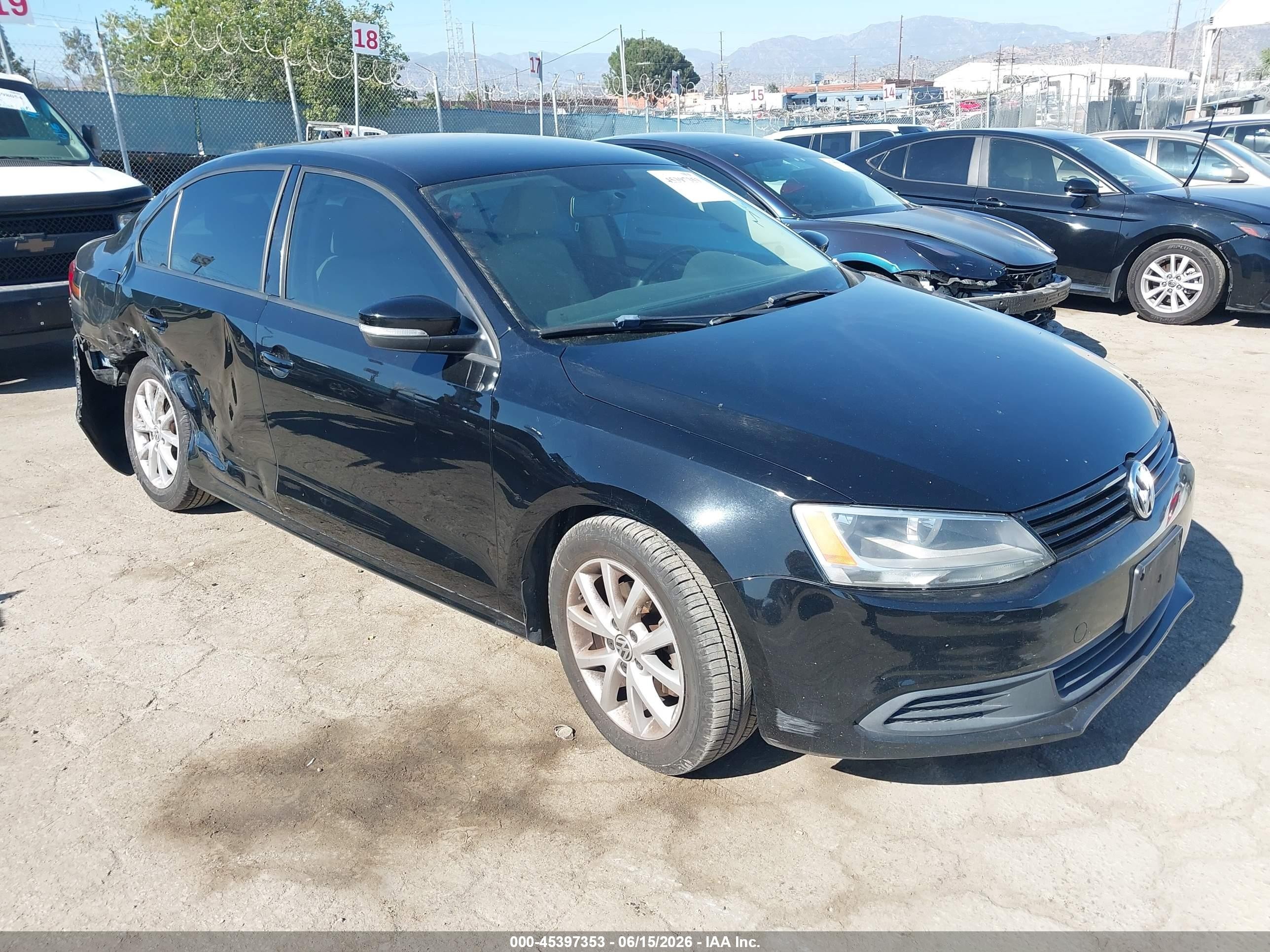 2012 Volkswagen Jetta 2.5l Se Black vin: 3VWDP7AJ6CM450795
