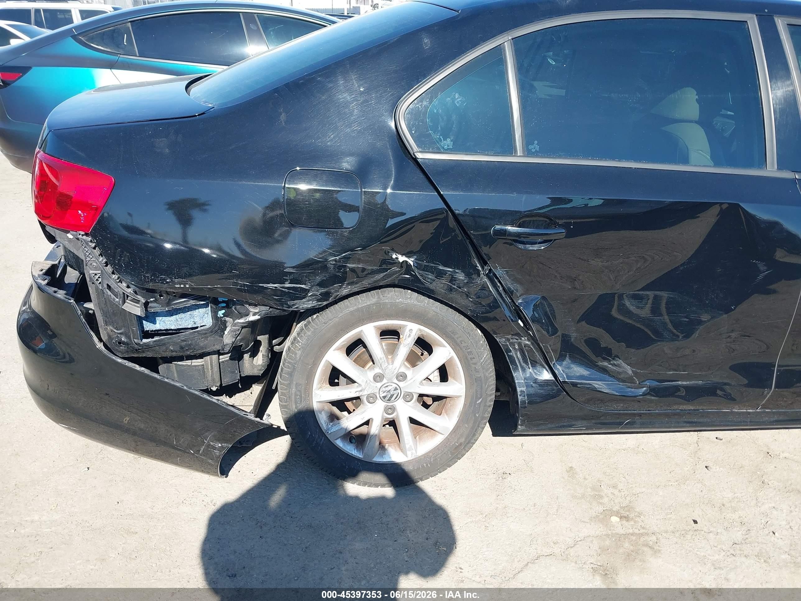 2012 Volkswagen Jetta 2.5l Se Black vin: 3VWDP7AJ6CM450795