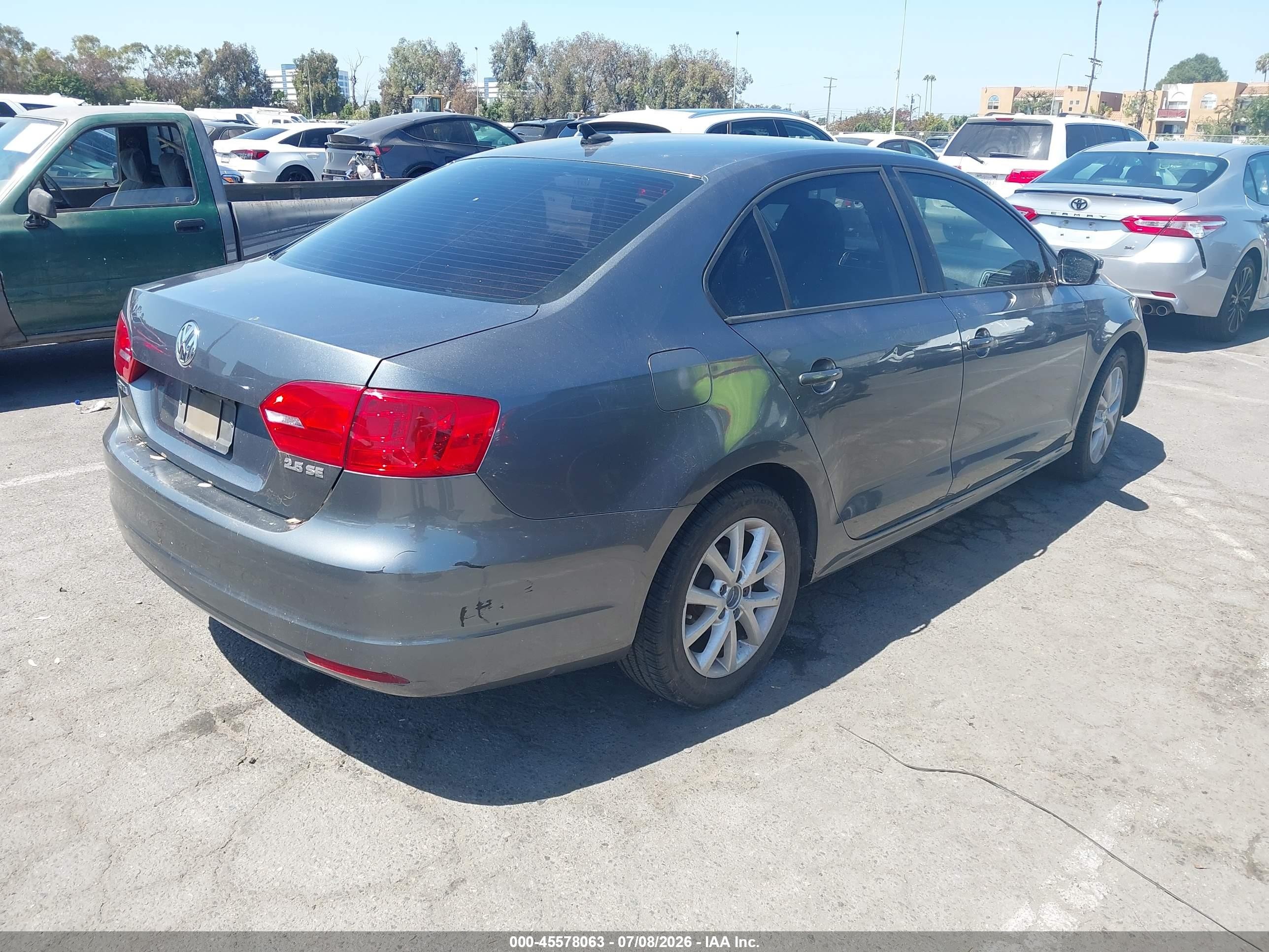 2012 Volkswagen Jetta 2.5l Se Gray vin: 3VWDP7AJ6CM451655
