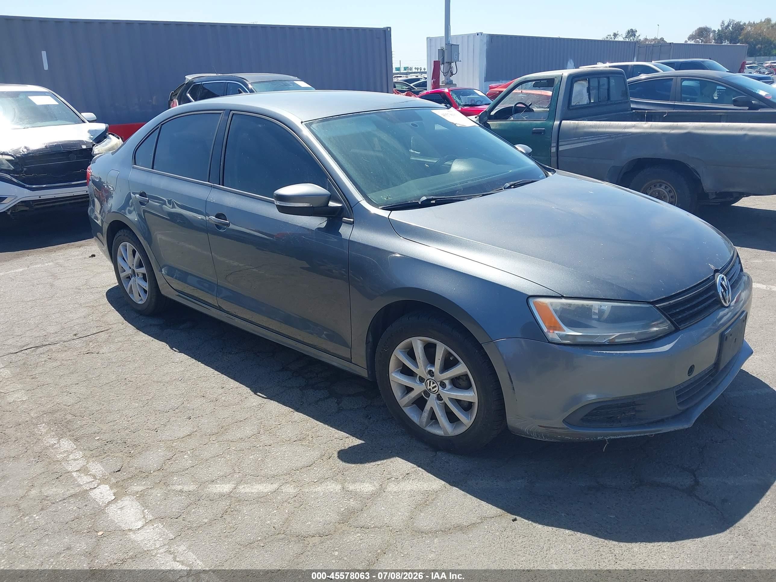 2012 Volkswagen Jetta 2.5l Se Gray vin: 3VWDP7AJ6CM451655