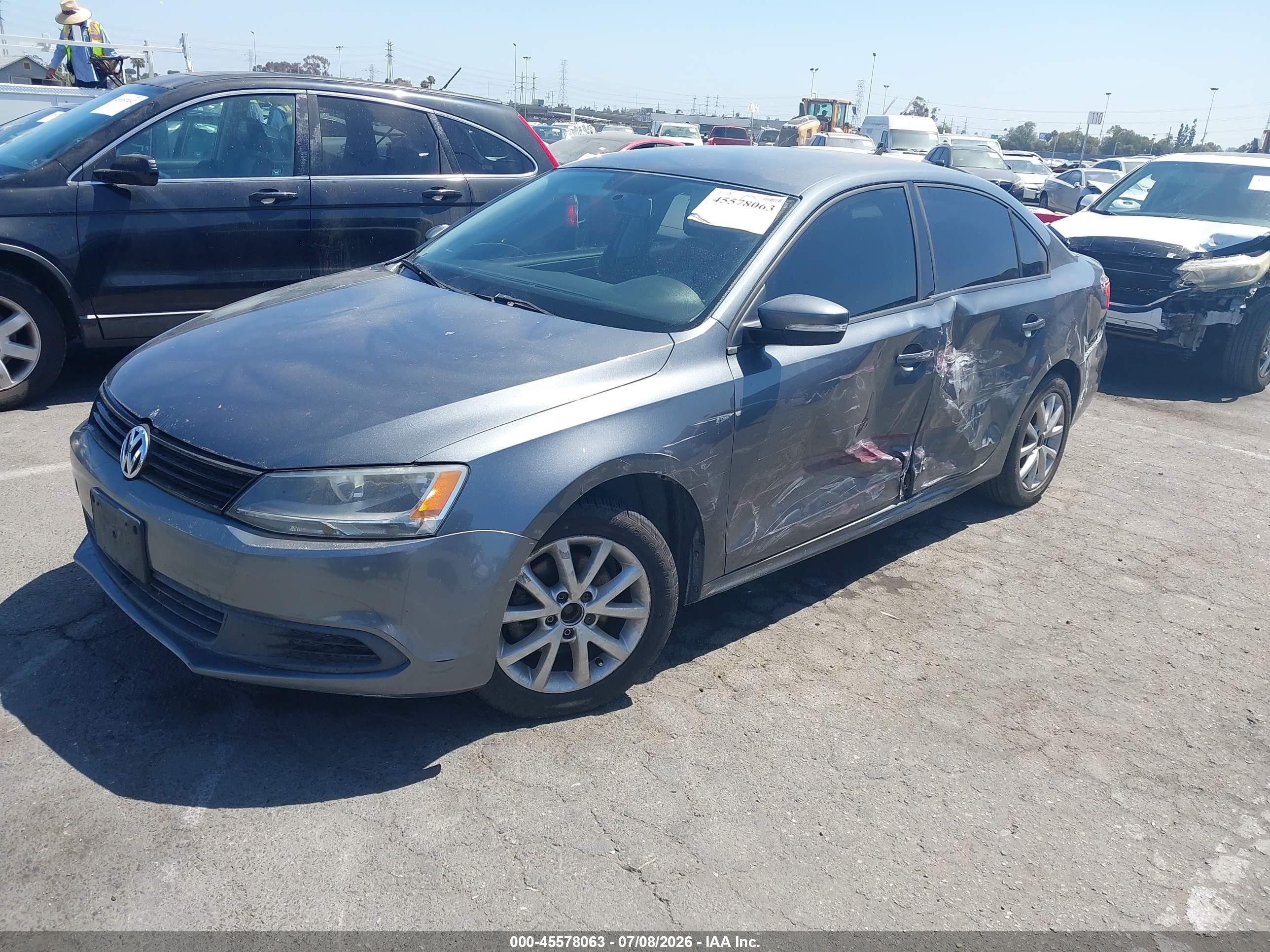 2012 Volkswagen Jetta 2.5l Se Gray vin: 3VWDP7AJ6CM451655
