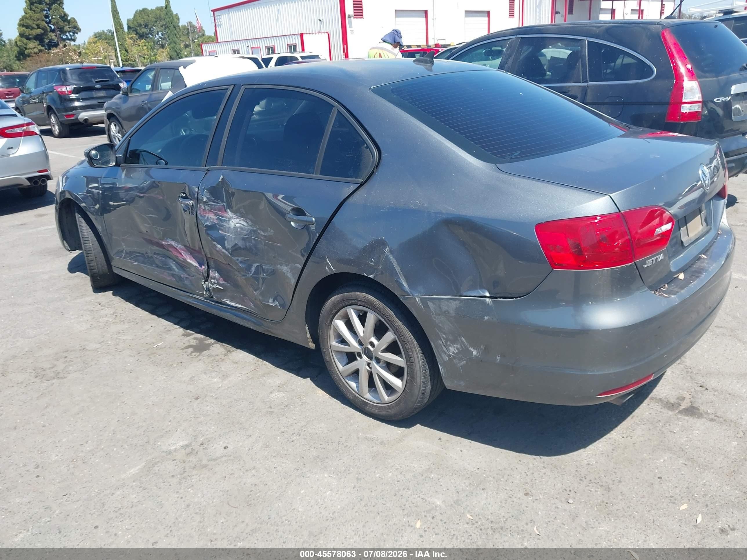 2012 Volkswagen Jetta 2.5l Se Gray vin: 3VWDP7AJ6CM451655