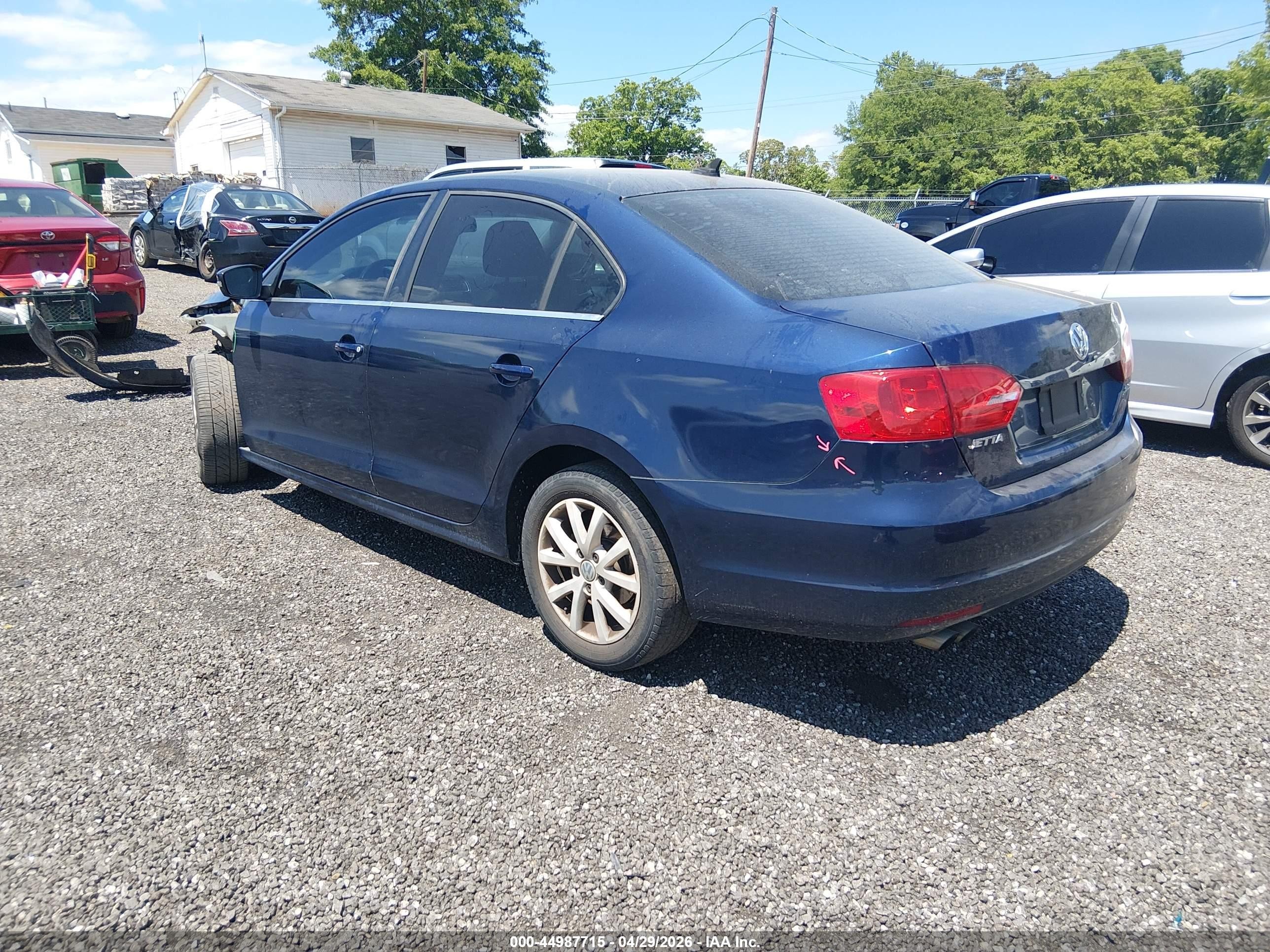 2013 Volkswagen Jetta 2.5l Se Blue vin: 3VWDP7AJ6DM253417