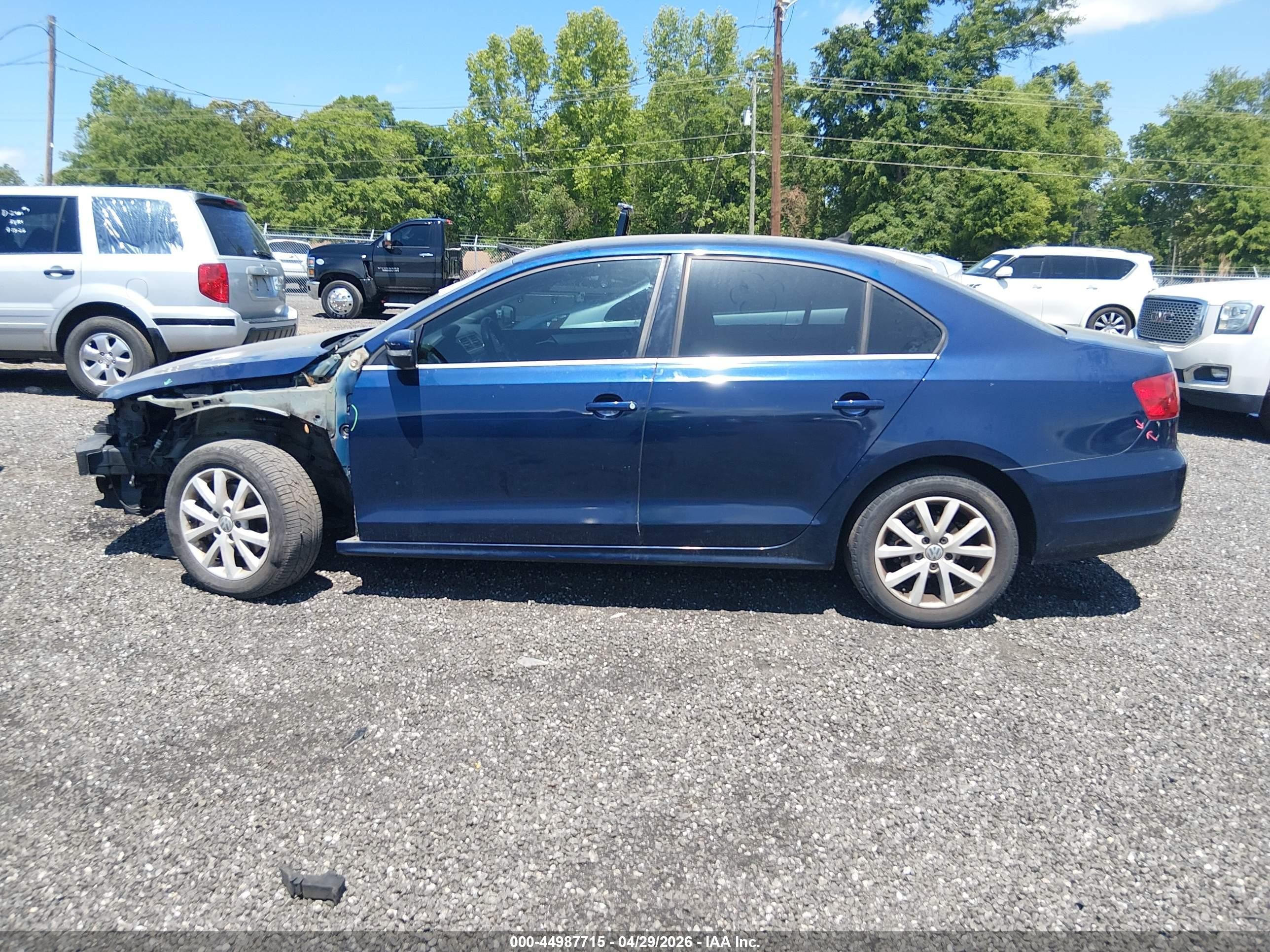 2013 Volkswagen Jetta 2.5l Se Blue vin: 3VWDP7AJ6DM253417