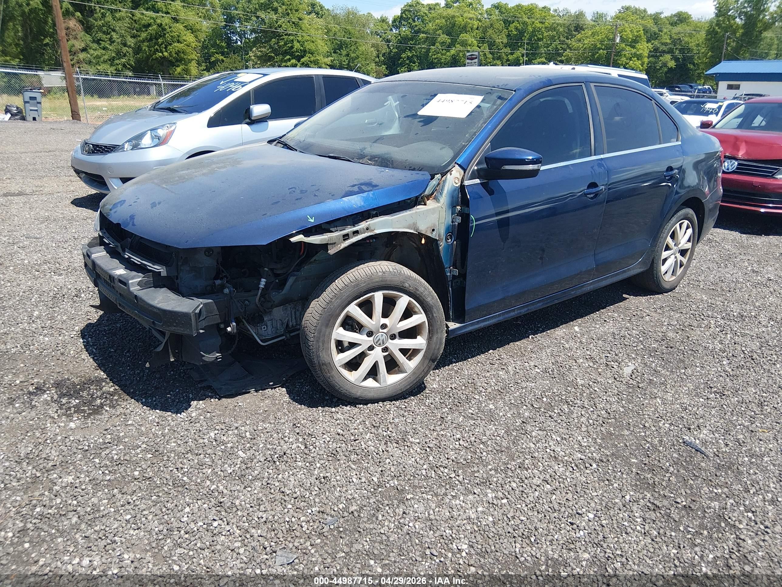 2013 Volkswagen Jetta 2.5l Se Blue vin: 3VWDP7AJ6DM253417
