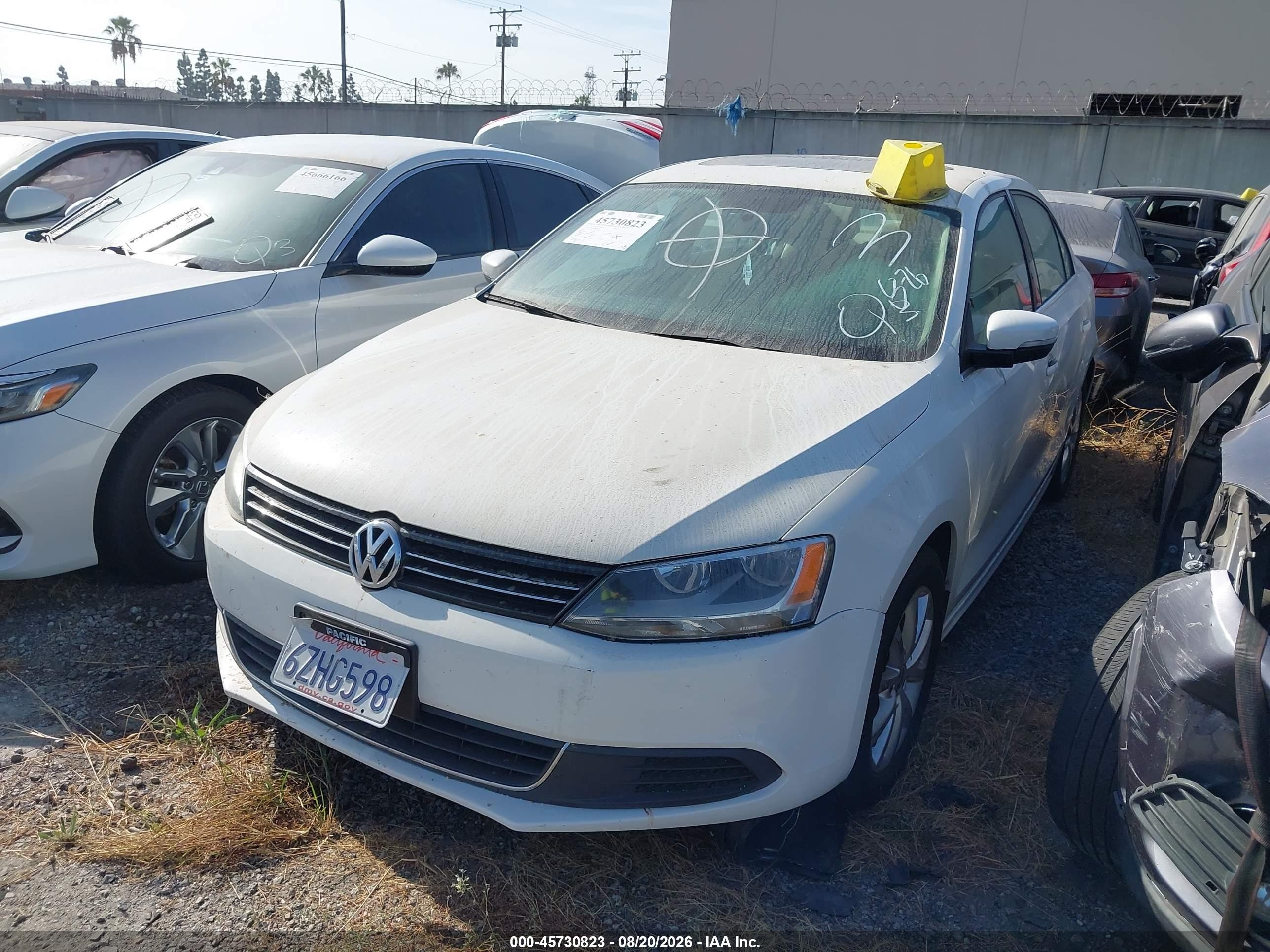 2013 Volkswagen Jetta 2.5l Se White vin: 3VWDP7AJ6DM253627