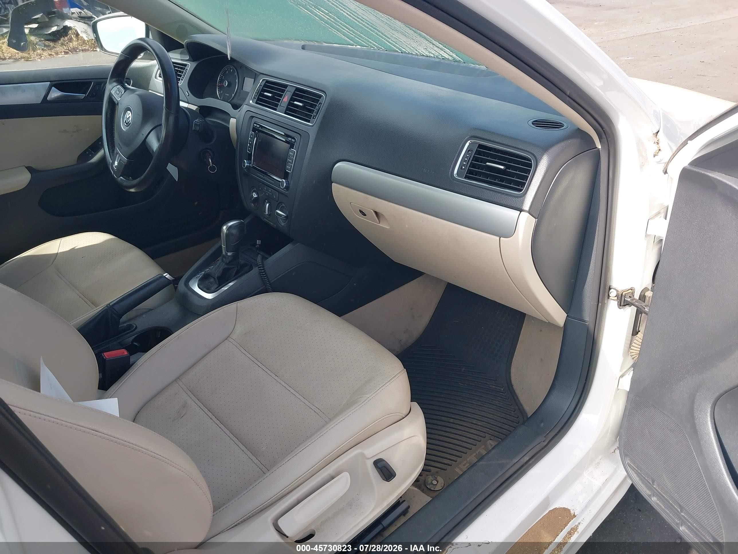 2013 Volkswagen Jetta 2.5l Se White vin: 3VWDP7AJ6DM253627