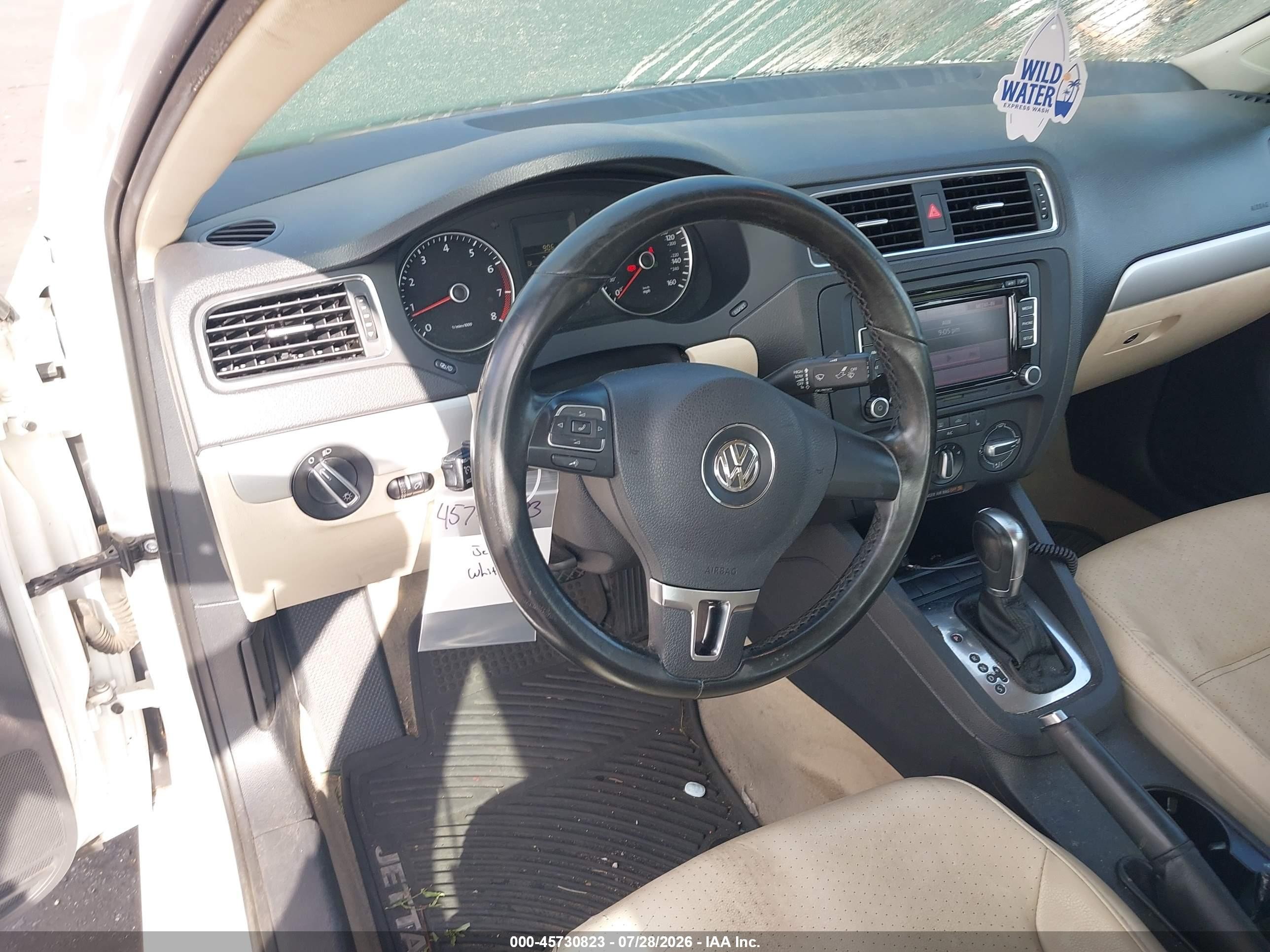 2013 Volkswagen Jetta 2.5l Se White vin: 3VWDP7AJ6DM253627