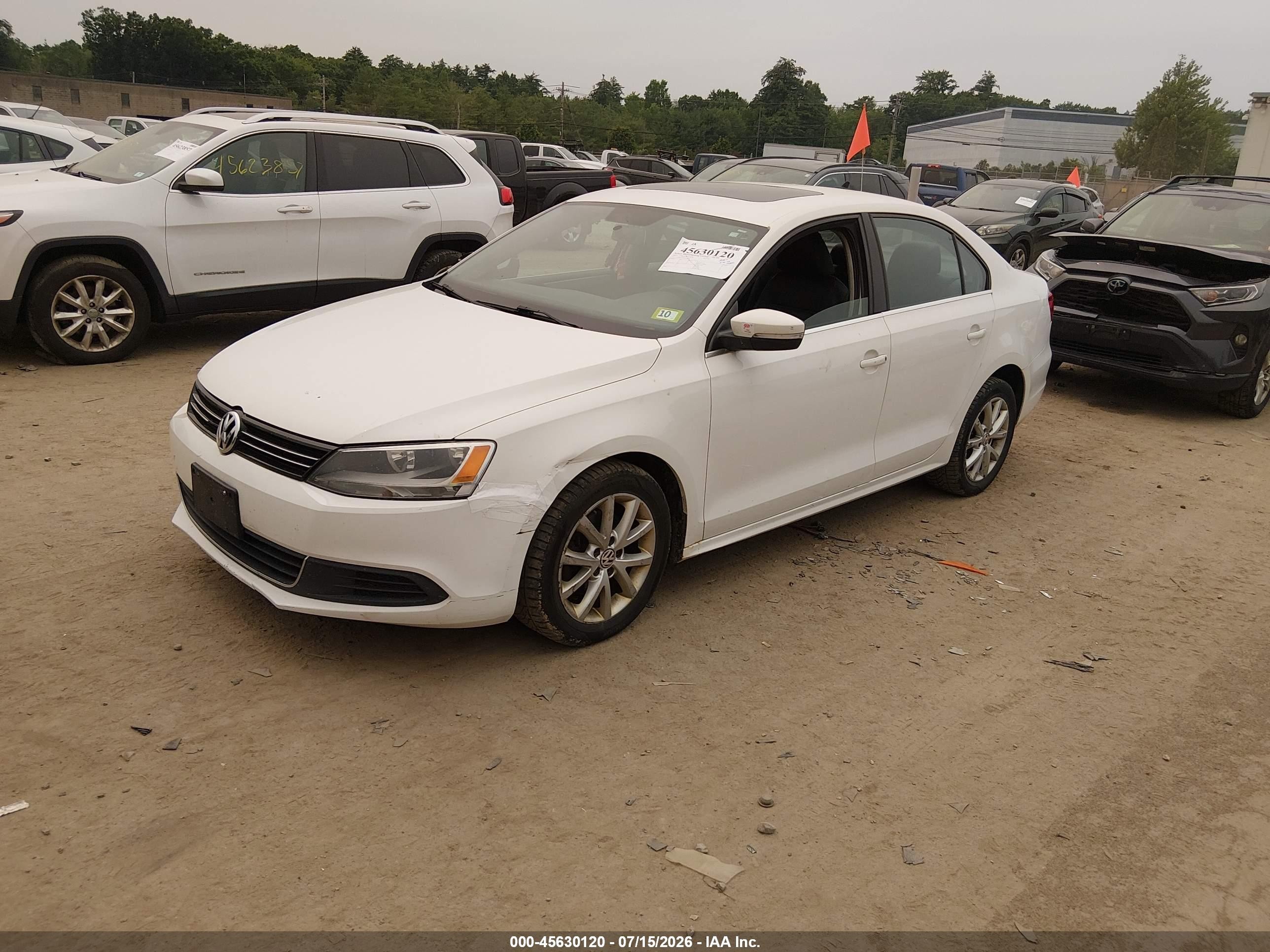 2013 Volkswagen Jetta 2.5l Se White vin: 3VWDP7AJ6DM360306