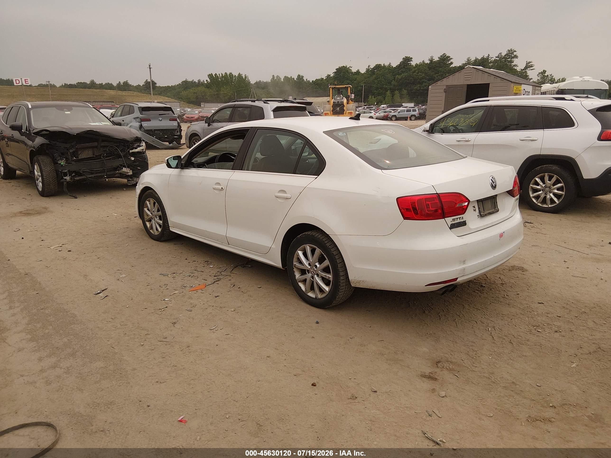 2013 Volkswagen Jetta 2.5l Se White vin: 3VWDP7AJ6DM360306