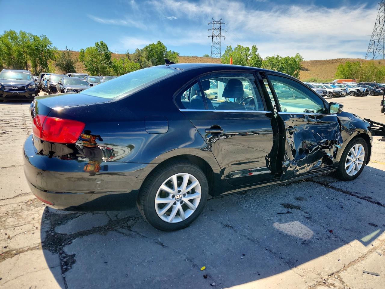 2013 Volkswagen Jetta Se Black vin: 3VWDP7AJ6DM383780
