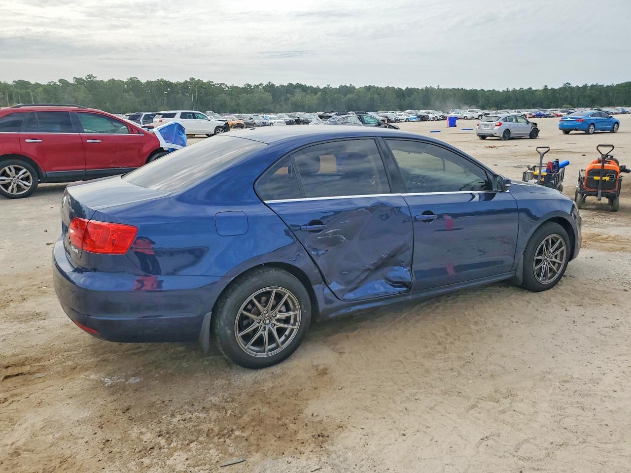 2013 Volkswagen Jetta Se Синий vin: 3VWDP7AJ6DM403641