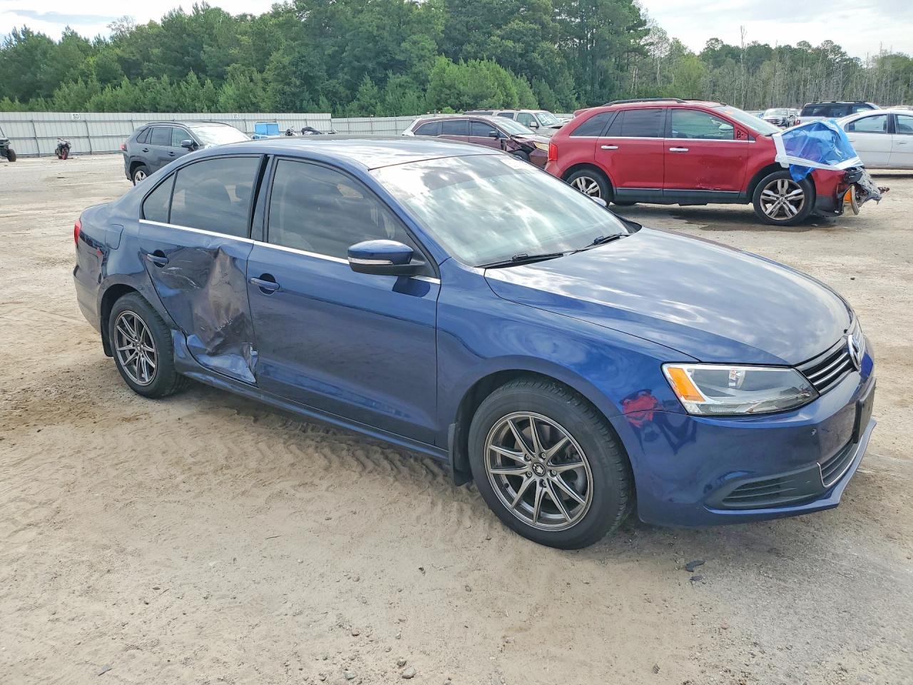2013 Volkswagen Jetta Se Синий vin: 3VWDP7AJ6DM403641