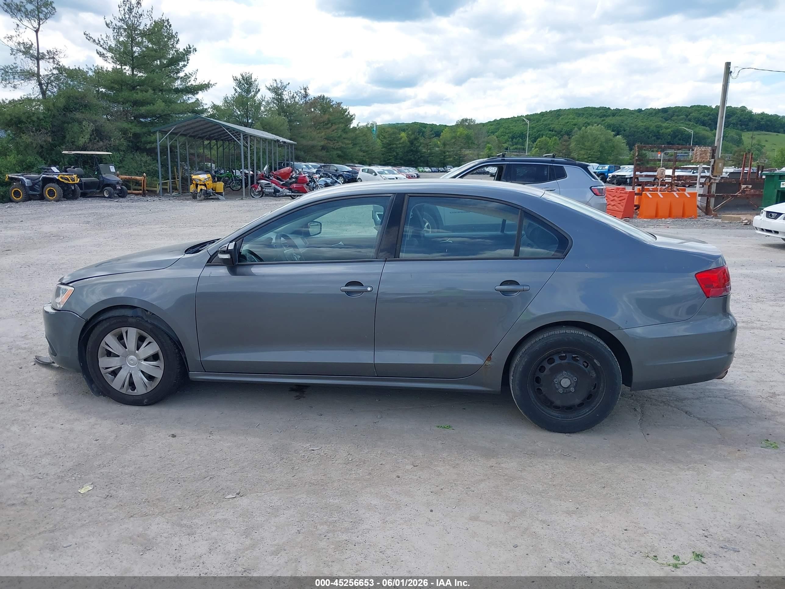 2012 Volkswagen Jetta 2.5l Se Gray vin: 3VWDP7AJ7CM020869