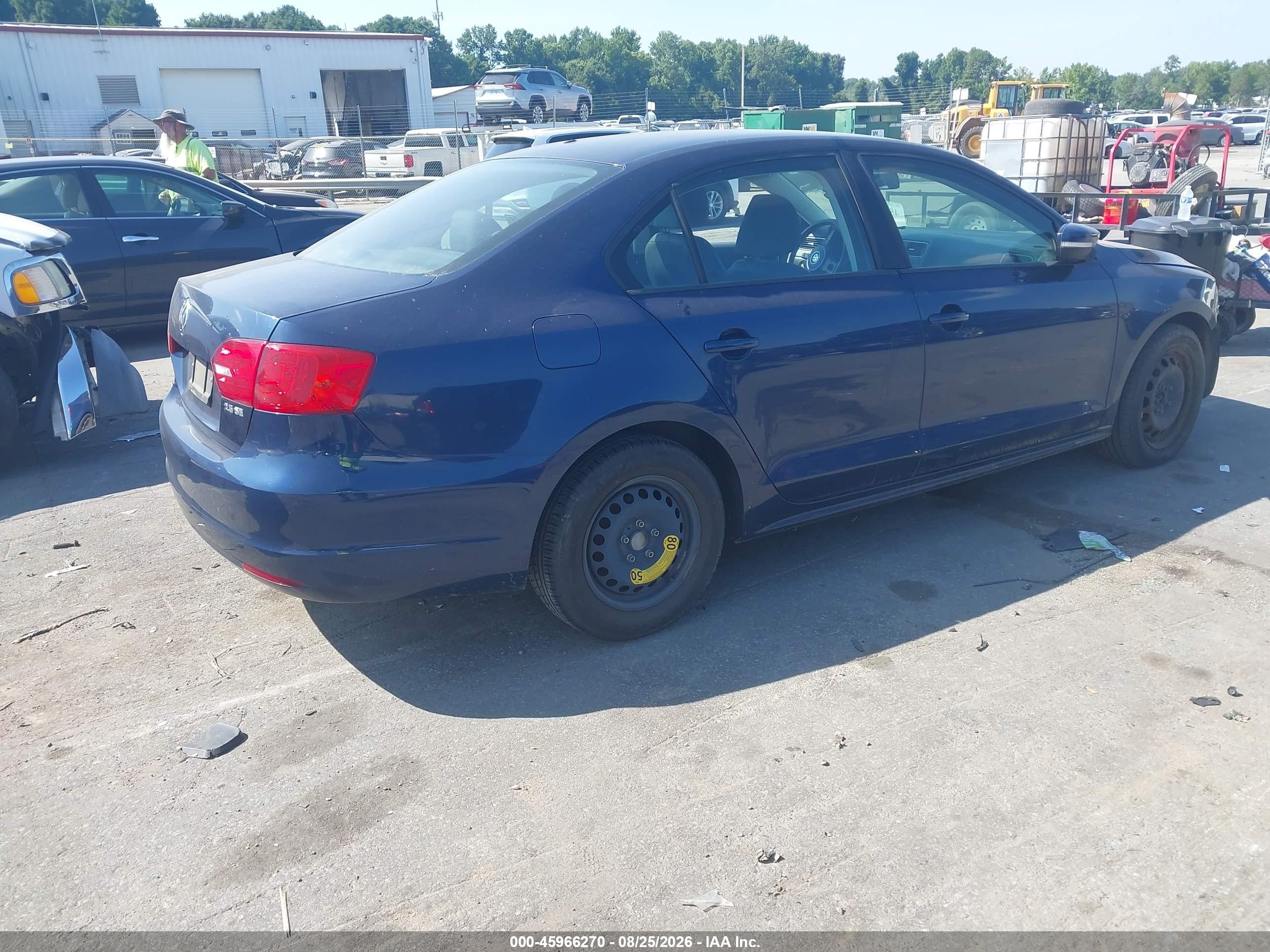 2012 Volkswagen Jetta 2.5l Se Blue vin: 3VWDP7AJ7CM382538