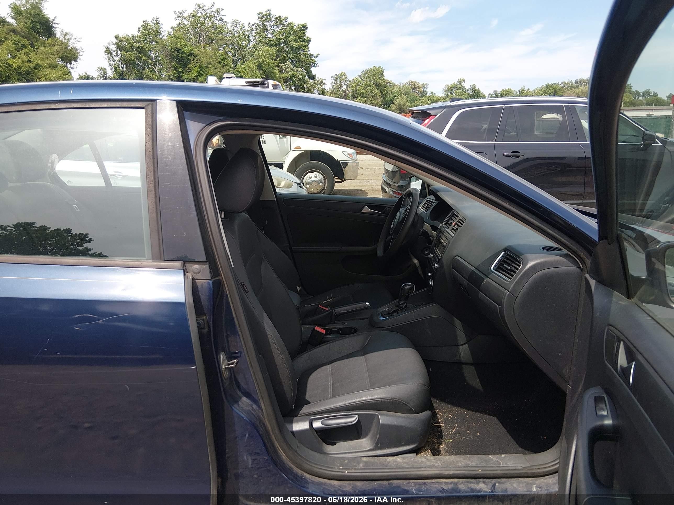 2012 Volkswagen Jetta 2.5l Se Синий vin: 3VWDP7AJ7CM386251