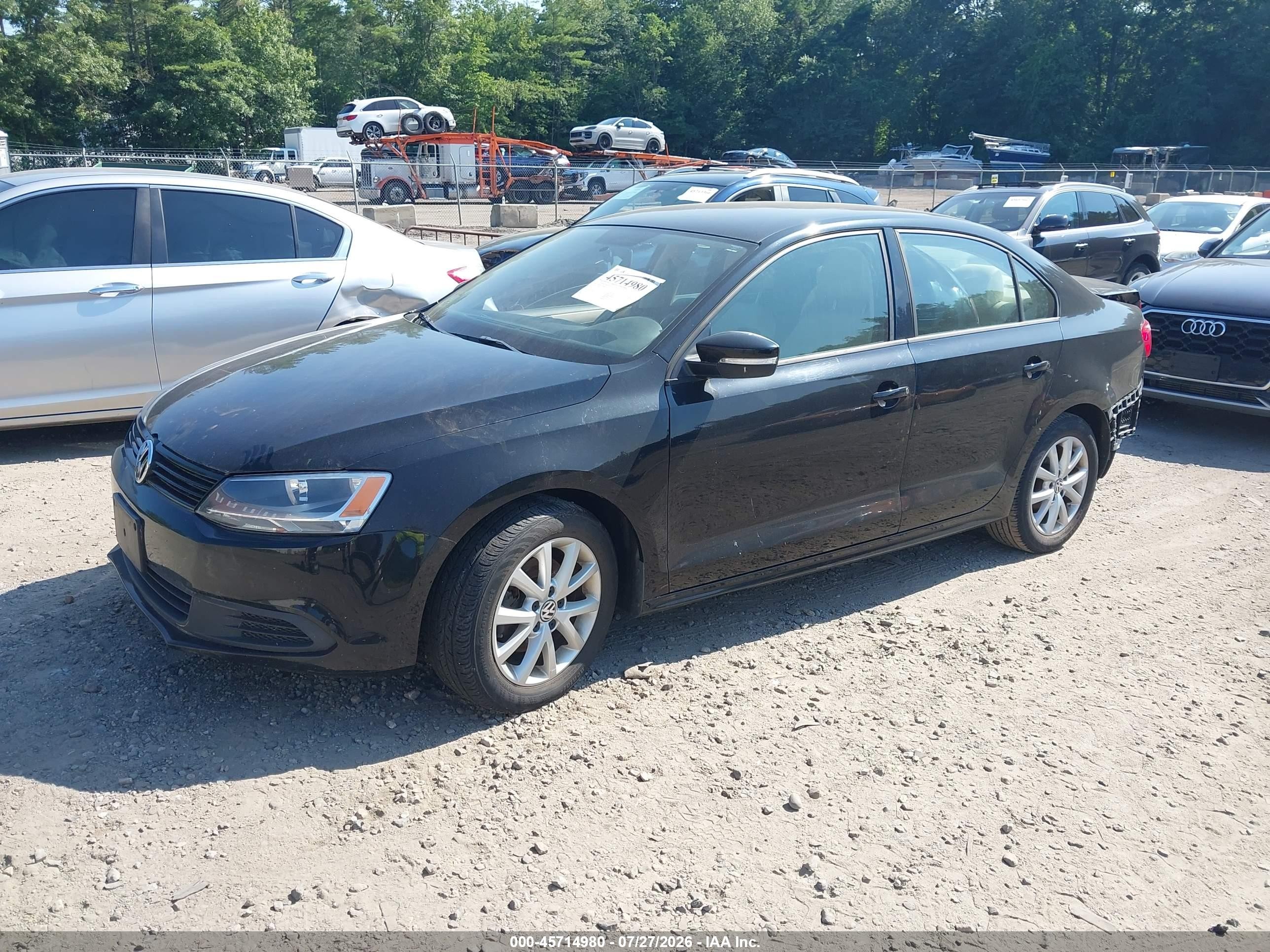 2012 Volkswagen Jetta 2.5l Se Black vin: 3VWDP7AJ7CM401637