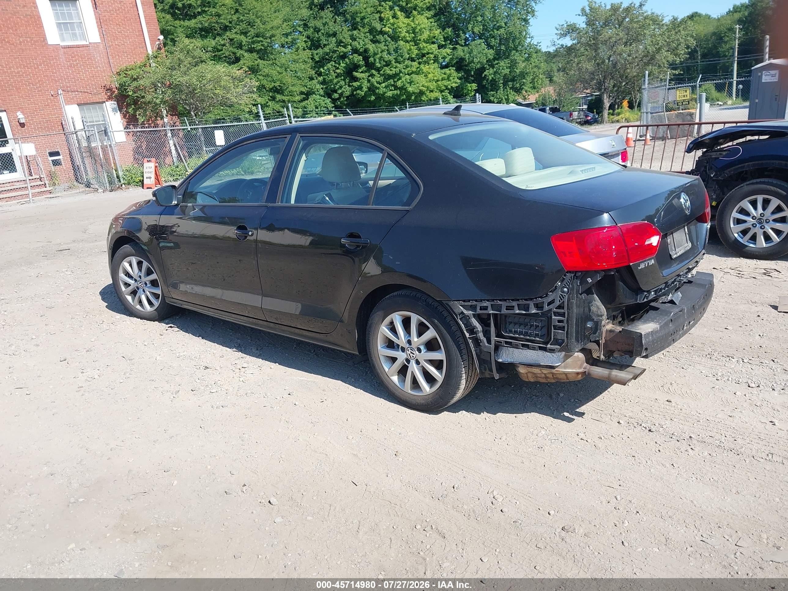 2012 Volkswagen Jetta 2.5l Se Black vin: 3VWDP7AJ7CM401637