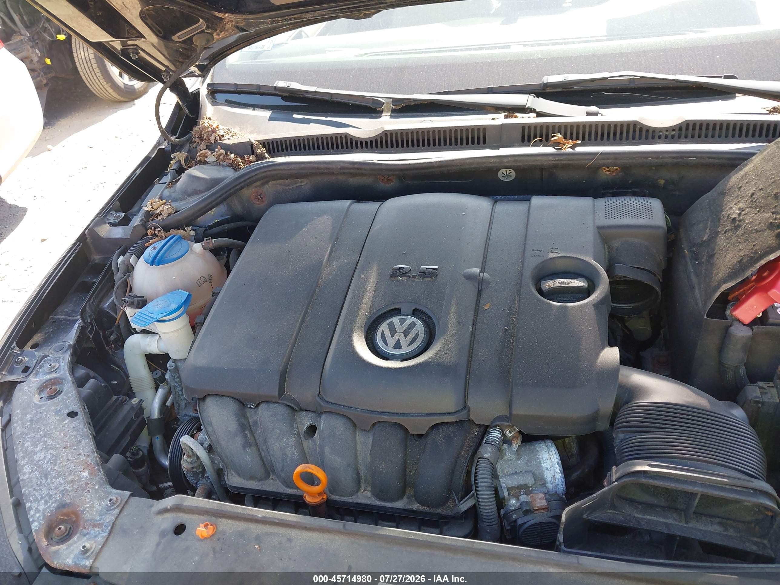 2012 Volkswagen Jetta 2.5l Se Black vin: 3VWDP7AJ7CM401637