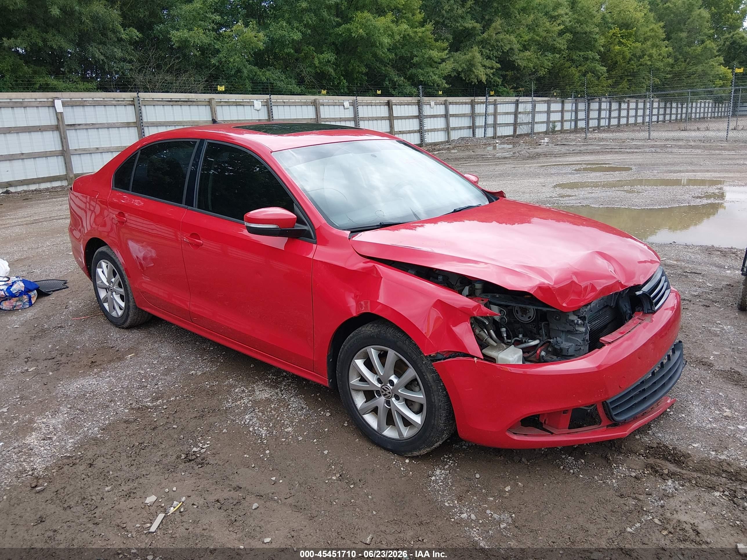 2012 Volkswagen Jetta 2.5l Se Red vin: 3VWDP7AJ7CM417885
