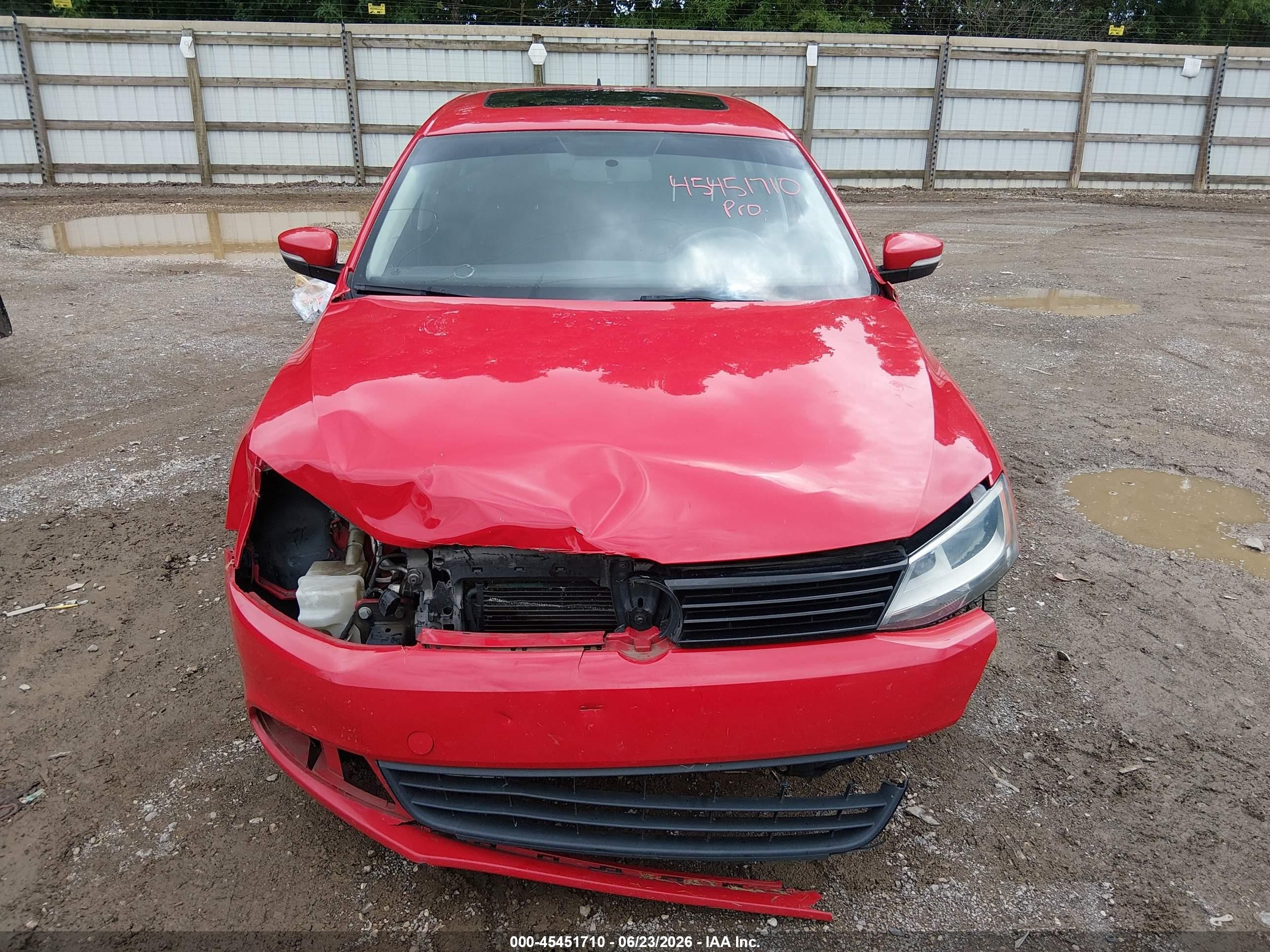 2012 Volkswagen Jetta 2.5l Se Red vin: 3VWDP7AJ7CM417885