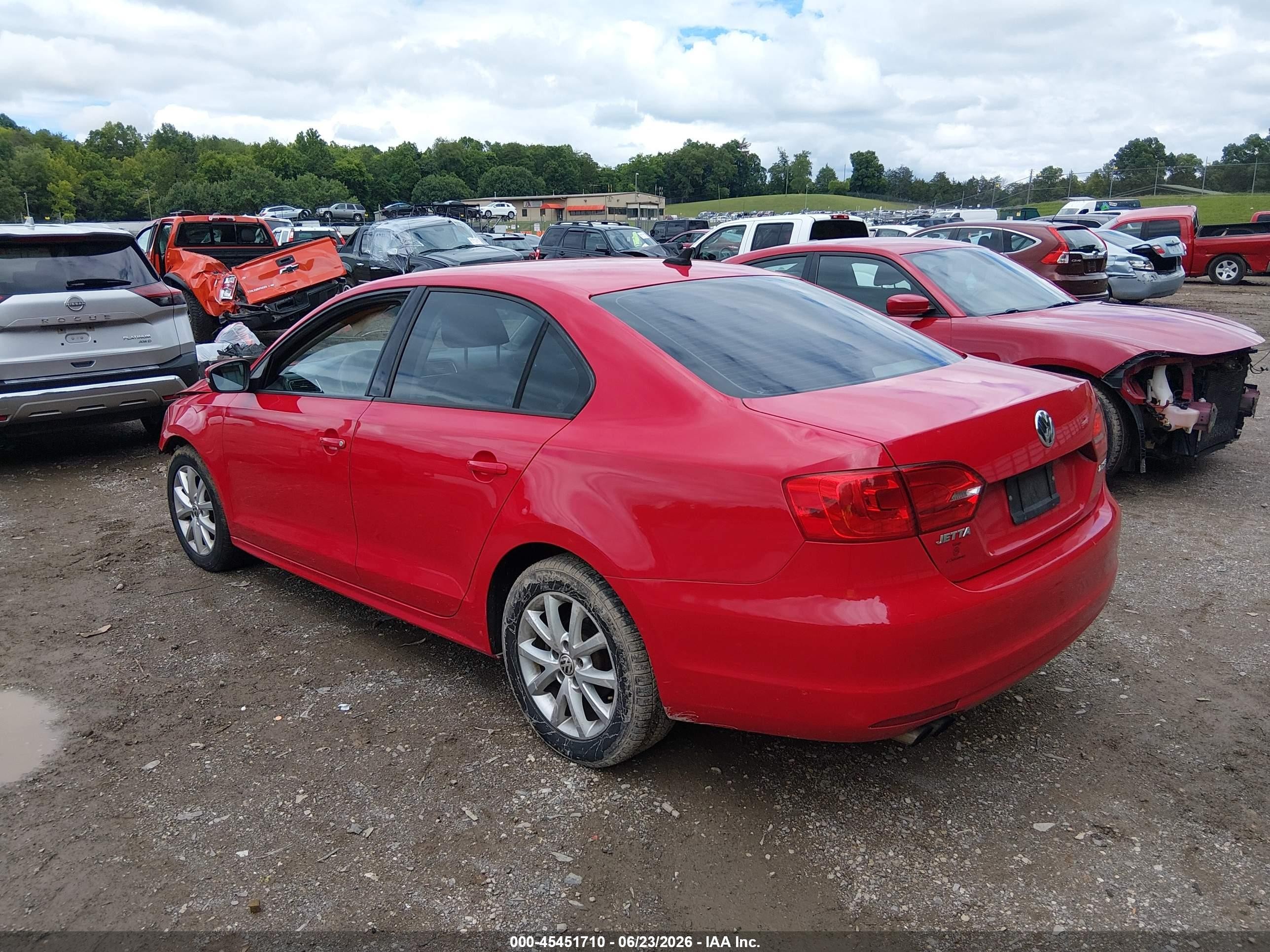 2012 Volkswagen Jetta 2.5l Se Red vin: 3VWDP7AJ7CM417885