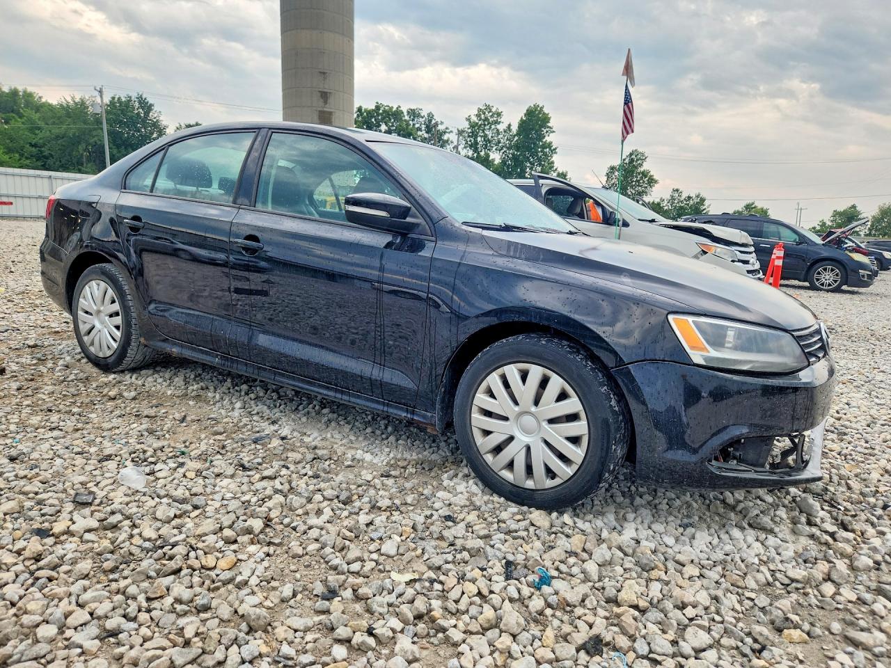 2012 Volkswagen Jetta Se Black vin: 3VWDP7AJ7CM463037
