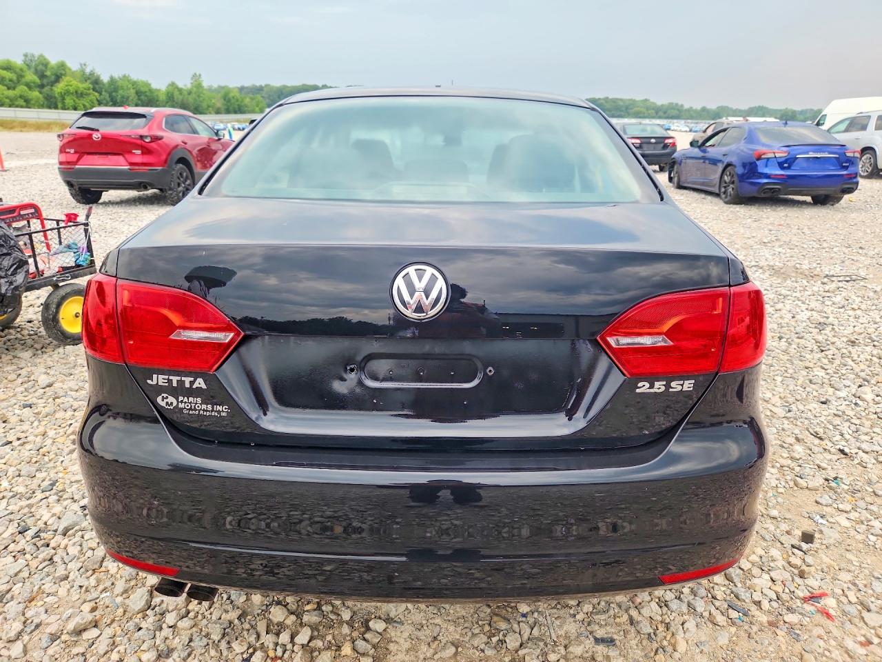 2012 Volkswagen Jetta Se Black vin: 3VWDP7AJ7CM463037
