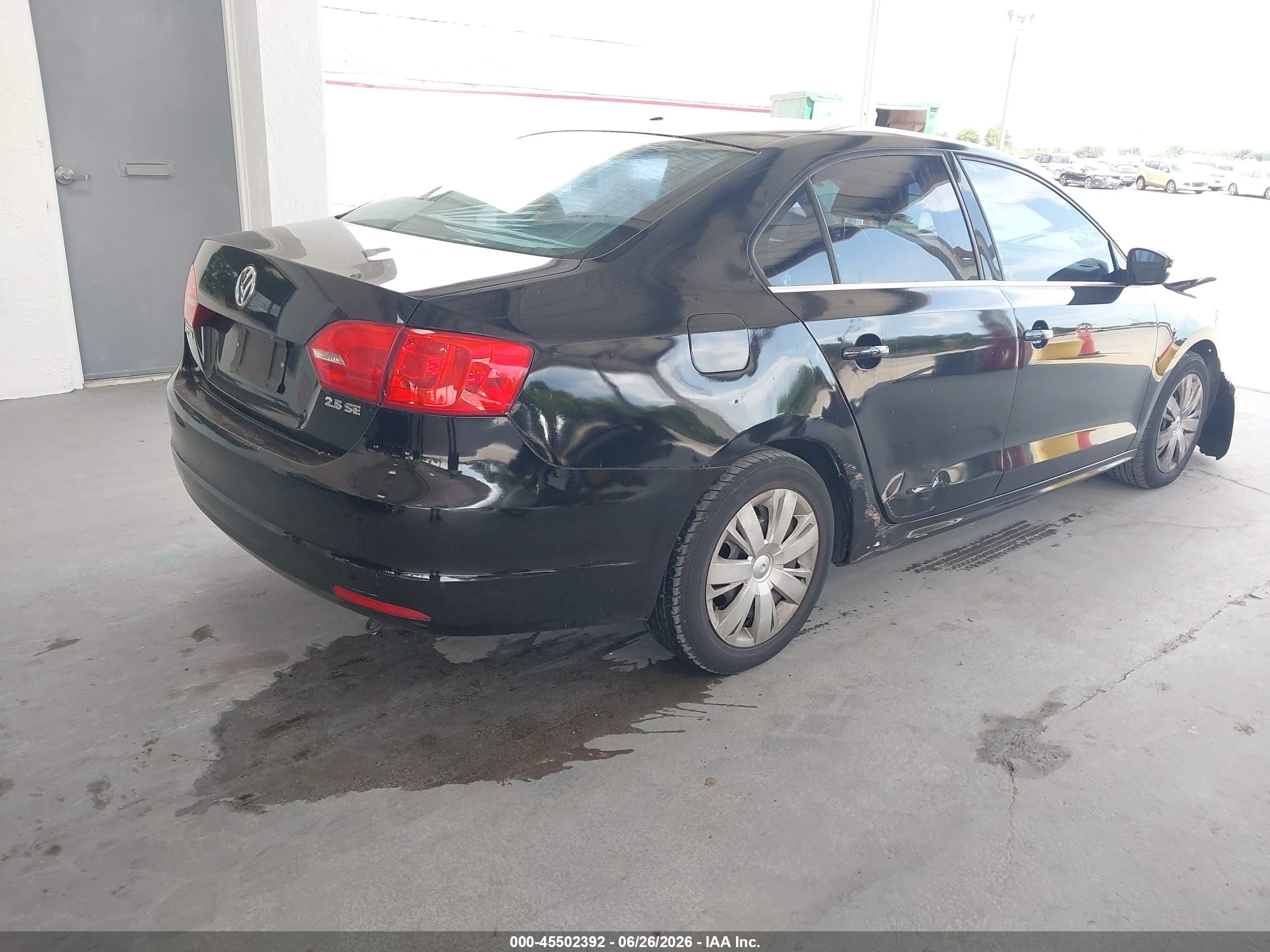2013 Volkswagen Jetta 2.5l Se Black vin: 3VWDP7AJ7DM404264
