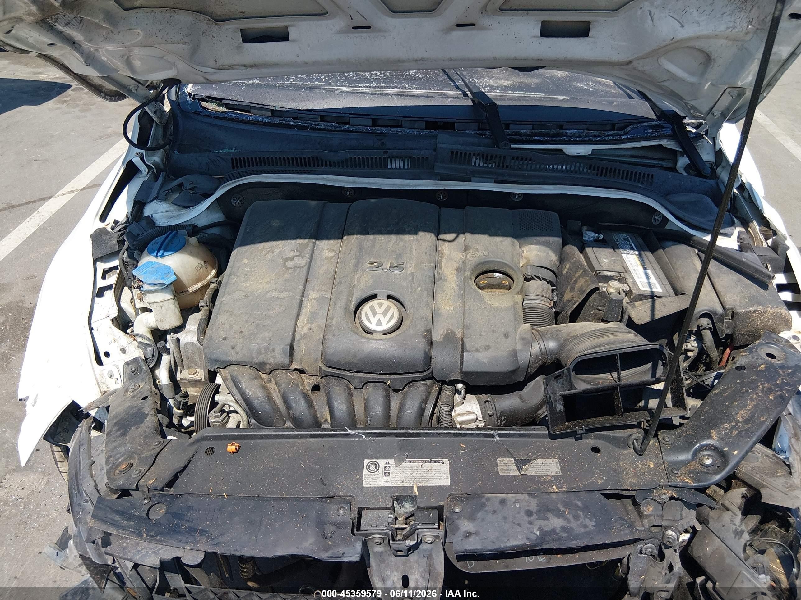 2013 Volkswagen Jetta 2.5l Se White vin: 3VWDP7AJ7DM408458