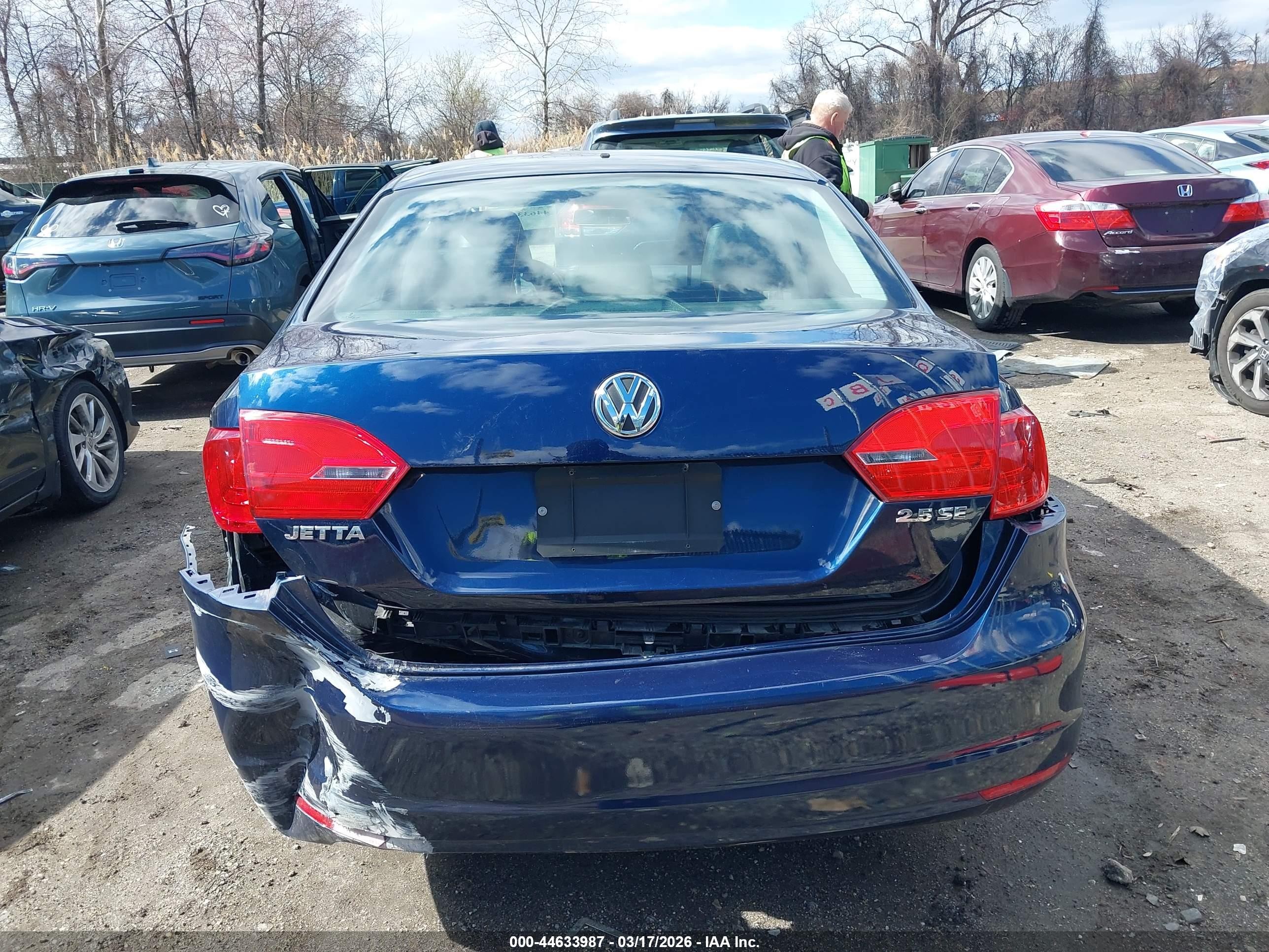 2013 Volkswagen Jetta 2.5l Se Blue vin: 3VWDP7AJ7DM409366