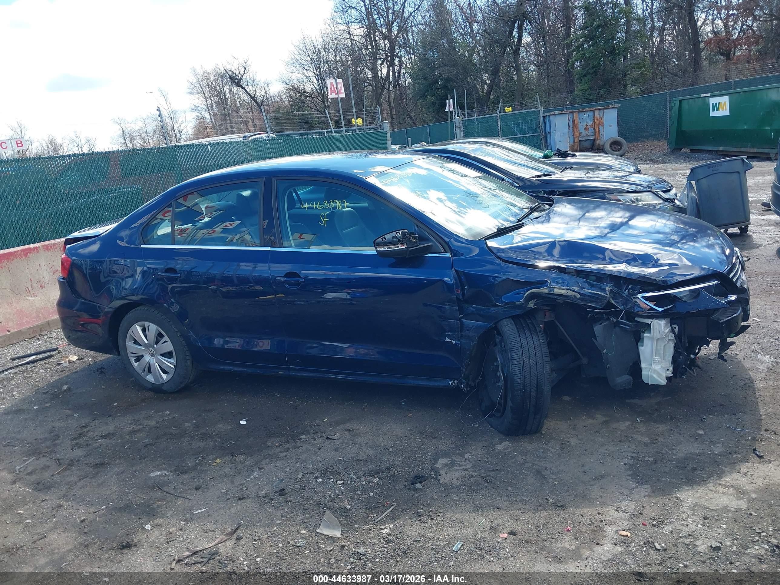2013 Volkswagen Jetta 2.5l Se Blue vin: 3VWDP7AJ7DM409366