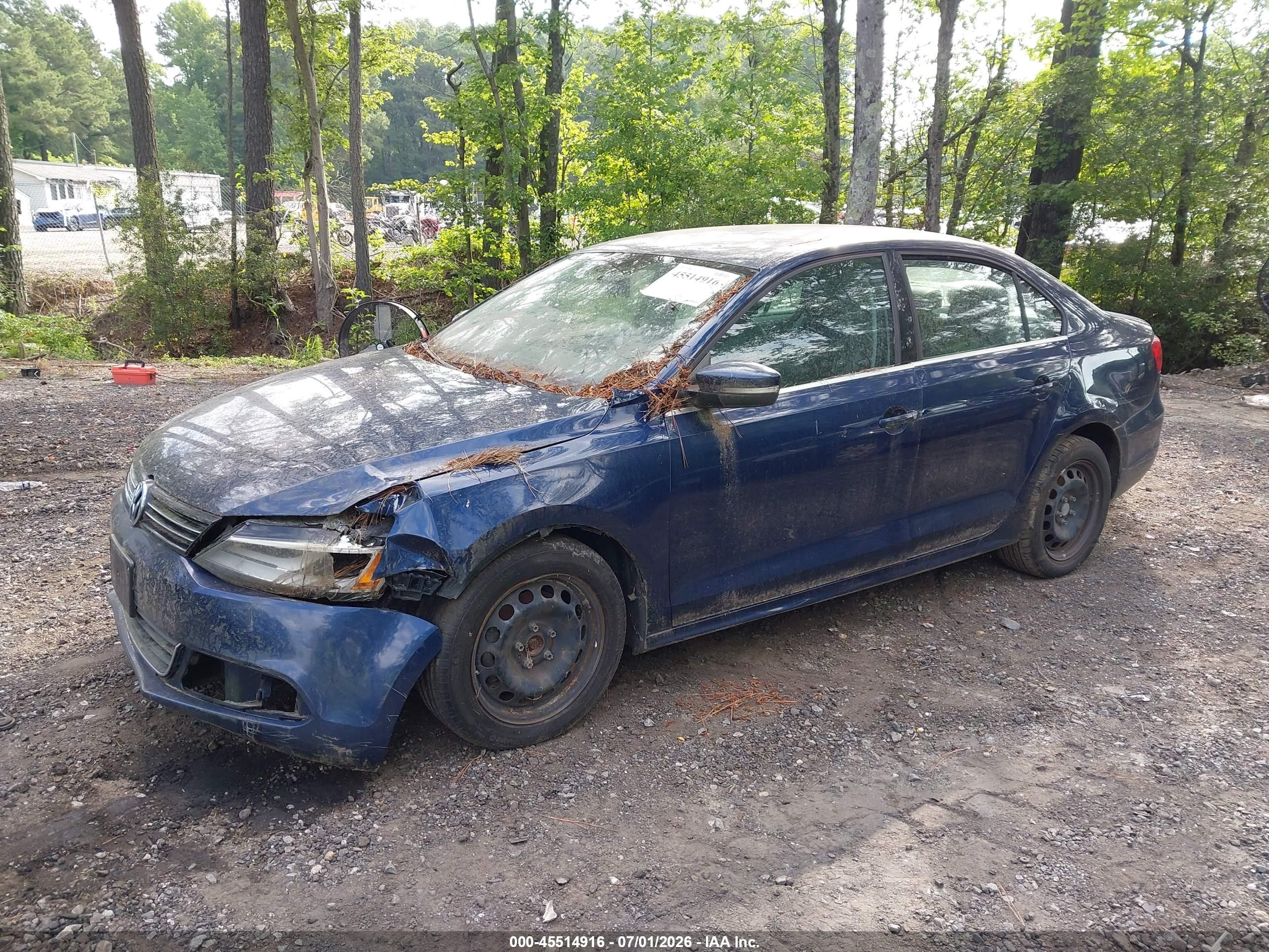 2013 Volkswagen Jetta 2.5l Se Dark Blue vin: 3VWDP7AJ7DM420240