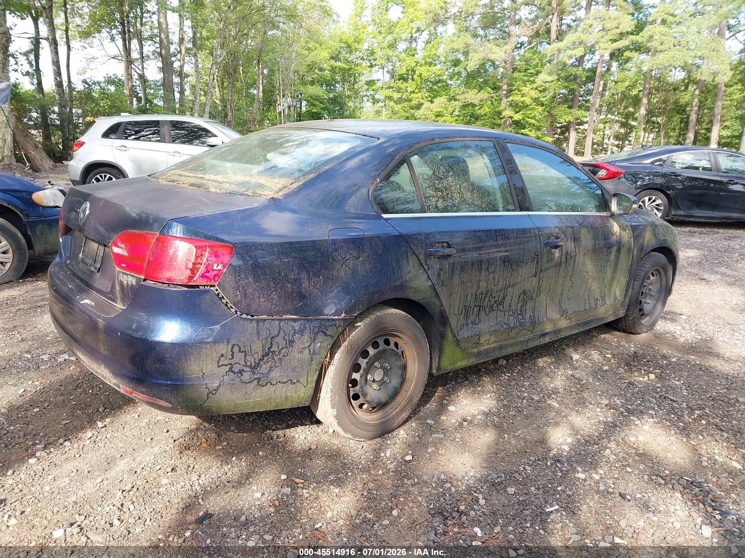 2013 Volkswagen Jetta 2.5l Se Dark Blue vin: 3VWDP7AJ7DM420240