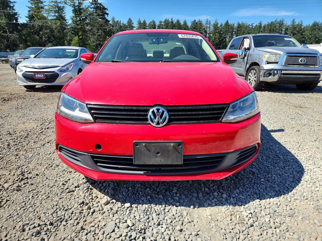 2012 Volkswagen Jetta Se Red vin: 3VWDP7AJ8CM339309