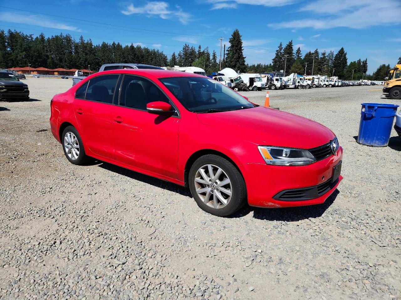 2012 Volkswagen Jetta Se Red vin: 3VWDP7AJ8CM339309
